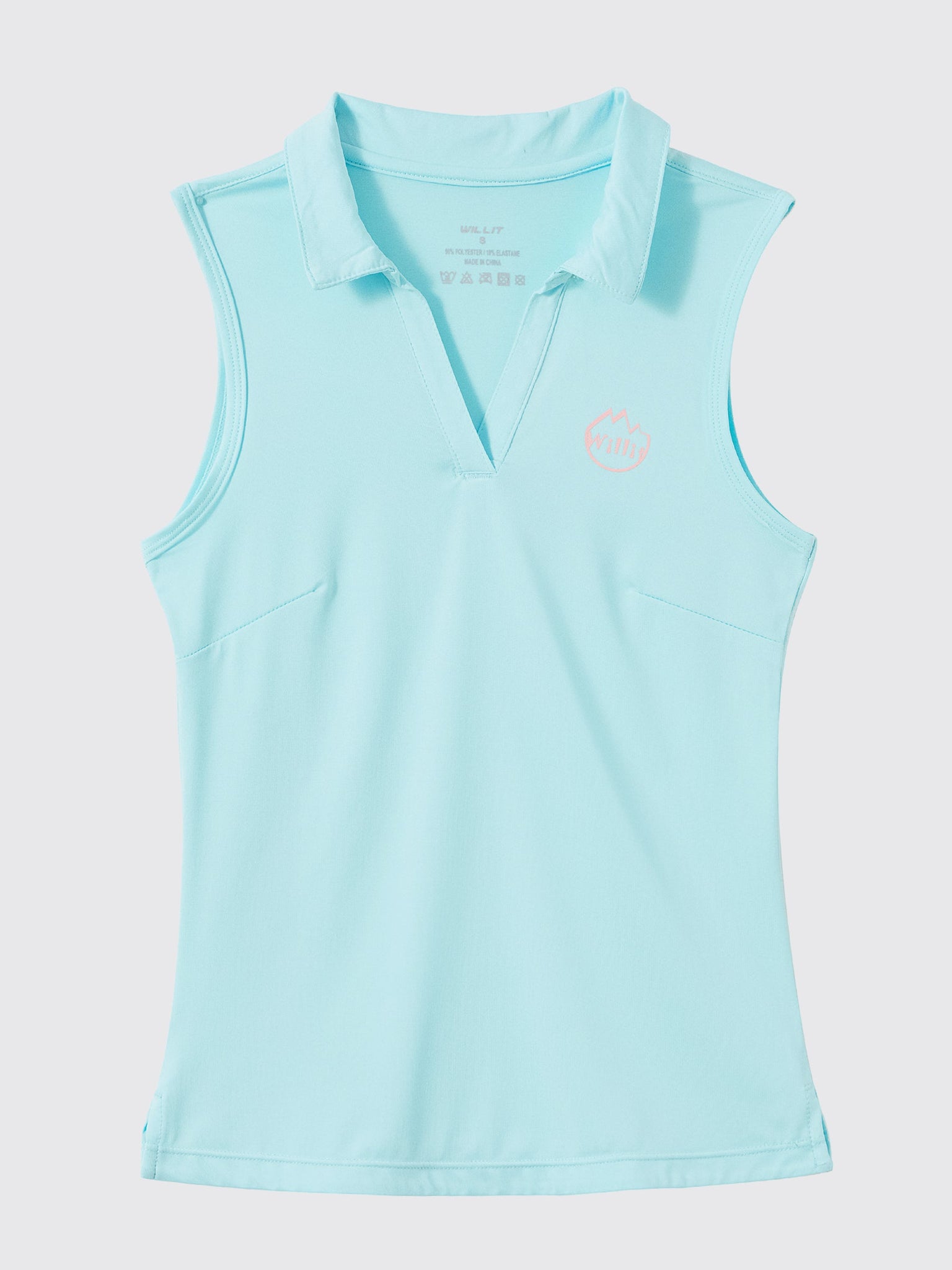 Willit Girls' Sleeveless Polo Shirts_Blue1