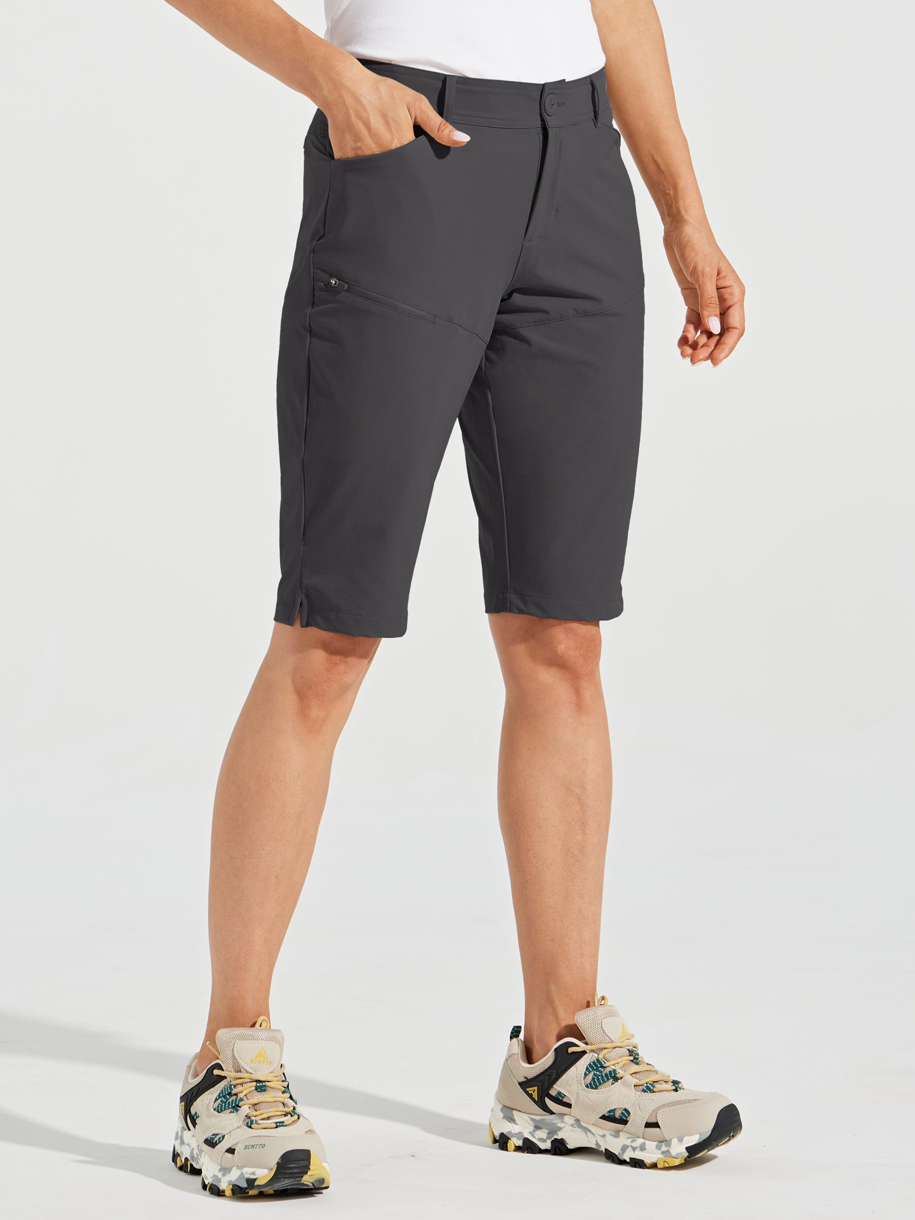 Willit Women Slim Leg Golf Knee Length Shorts 13"