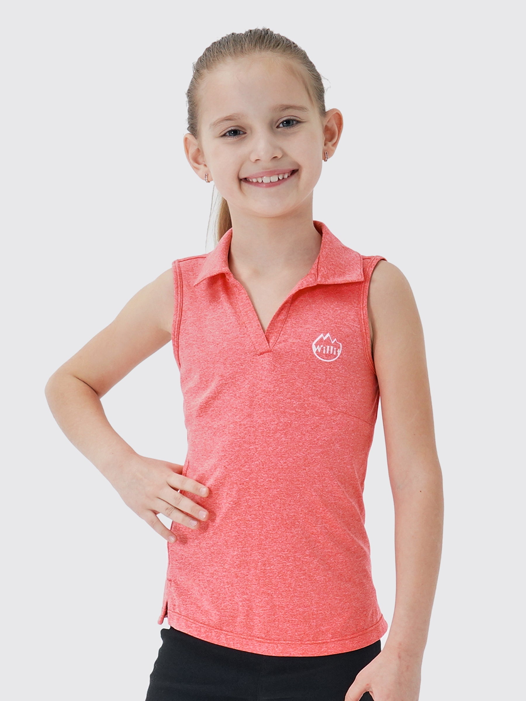 Willit Girls' Sleeveless Polo Shirts