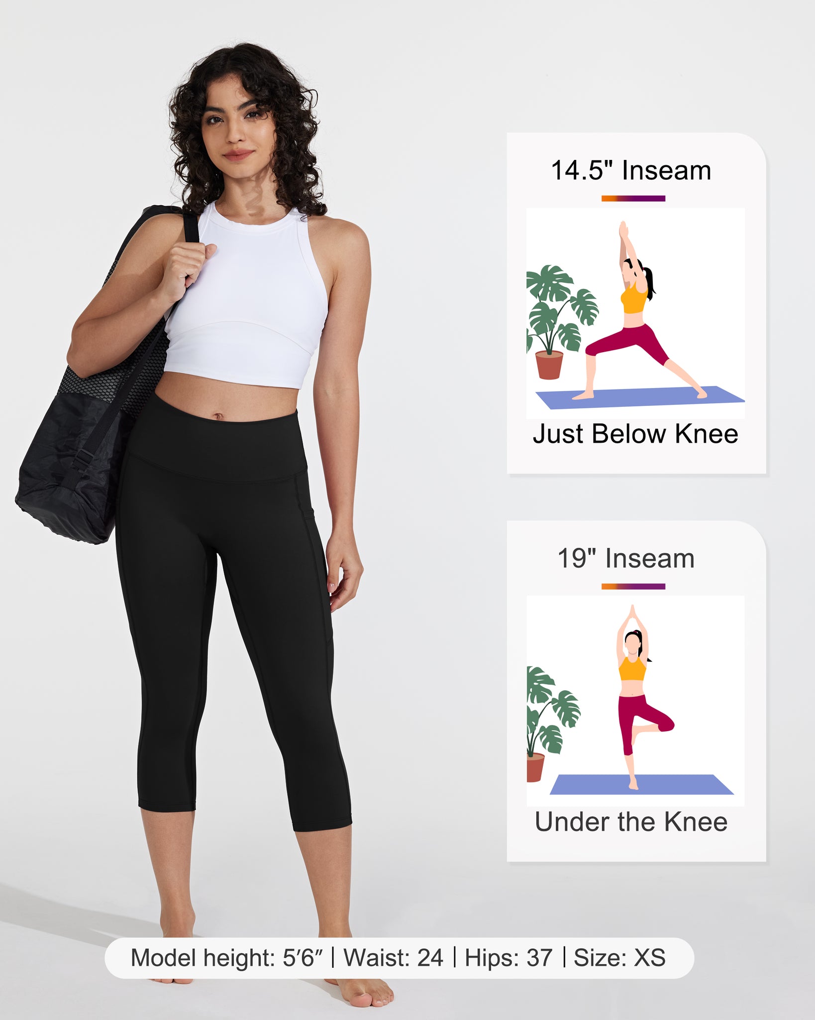 Women's Capri Leggings with Pockets