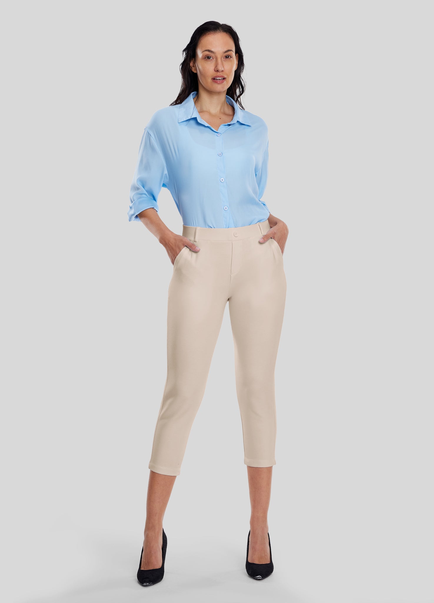 Women's Stretch Capri Dress Pants