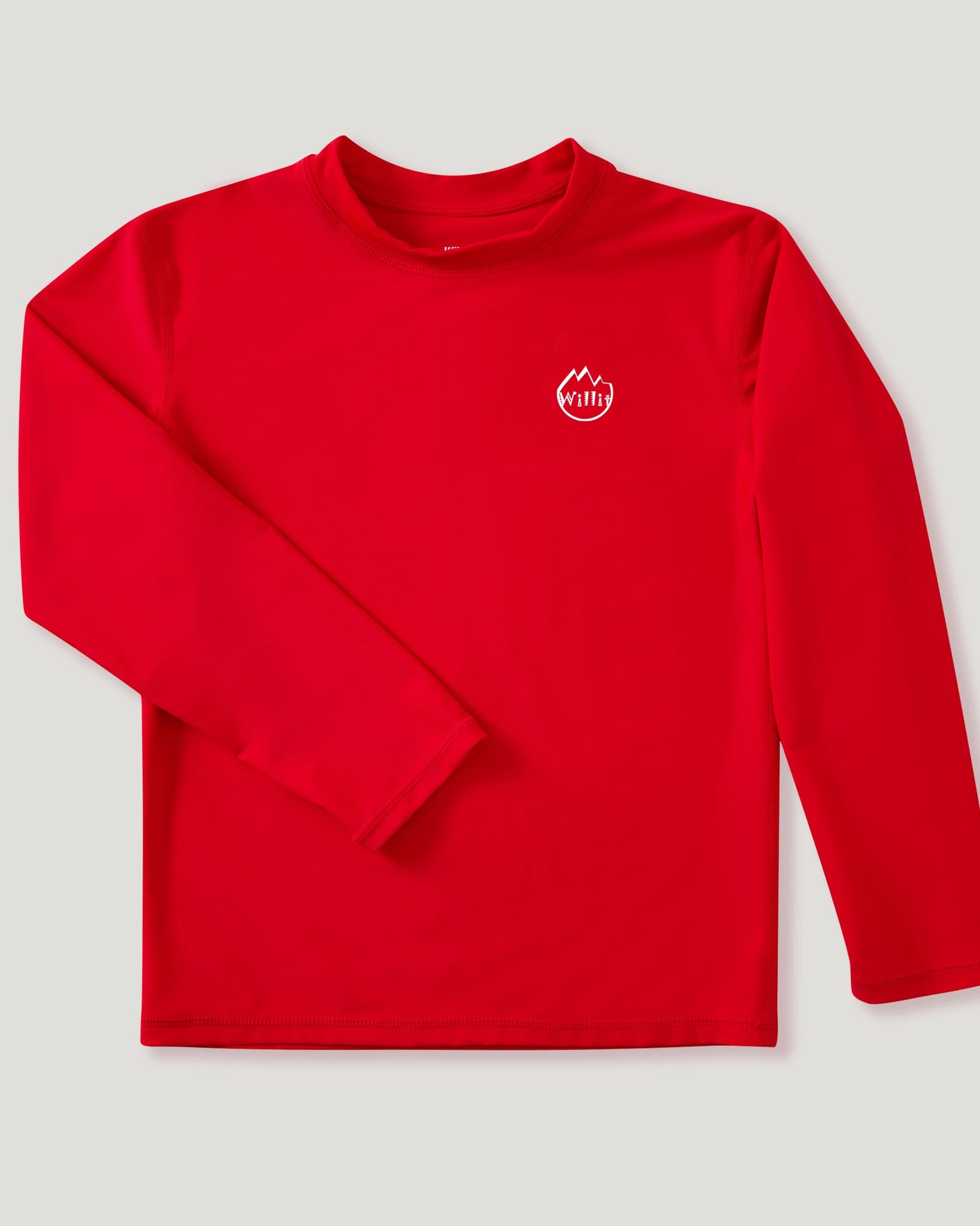 Boy's Sun Protection Long Sleeve Rashguard_Red1