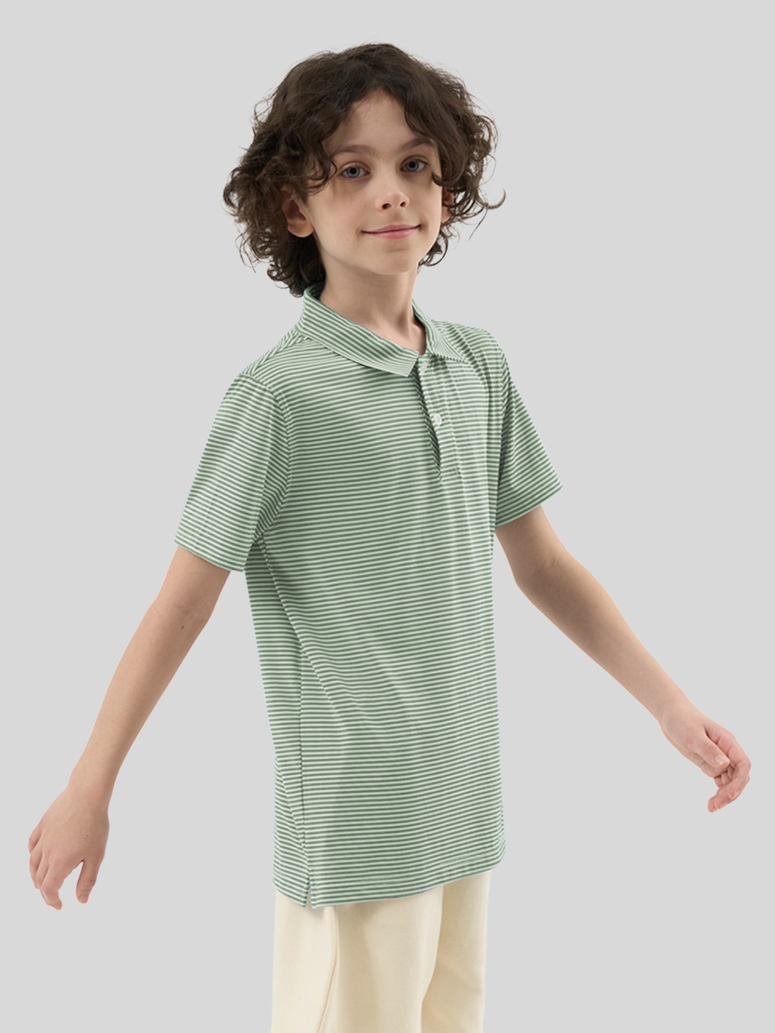 Boy's Striped Golf Polo Shirts