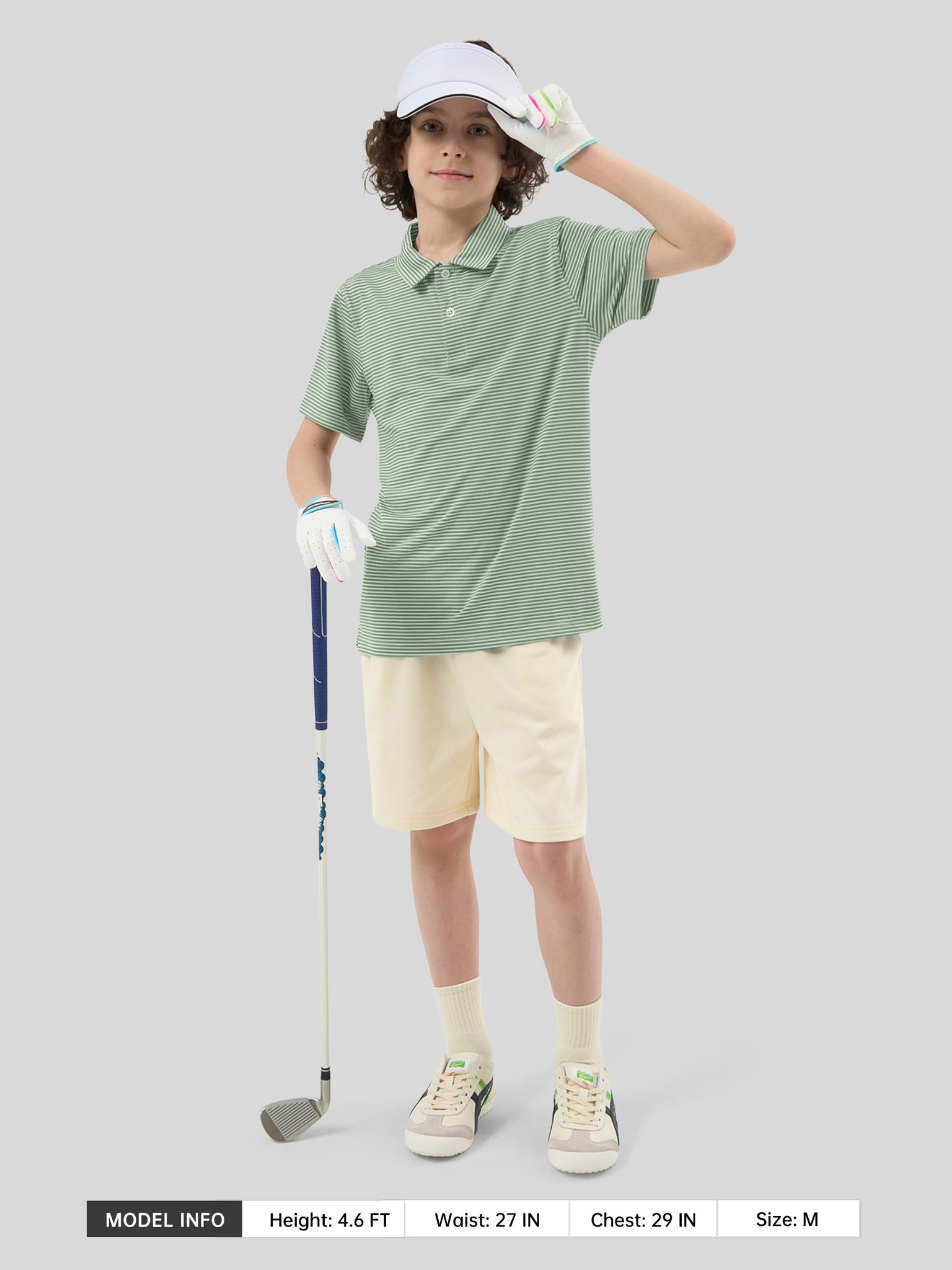 Boy's Striped Golf Polo Shirts