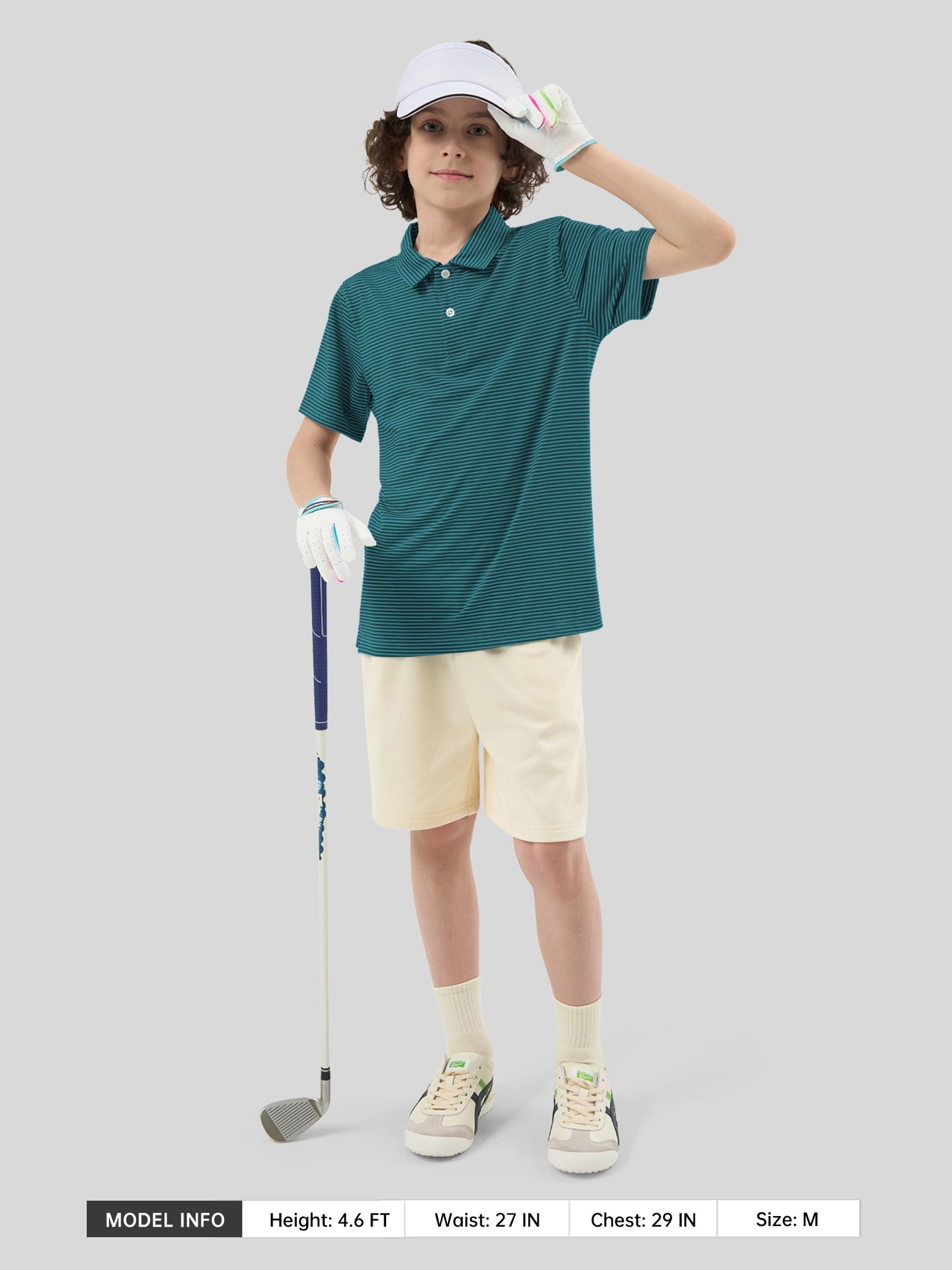 Boy's Striped Golf Polo Shirts