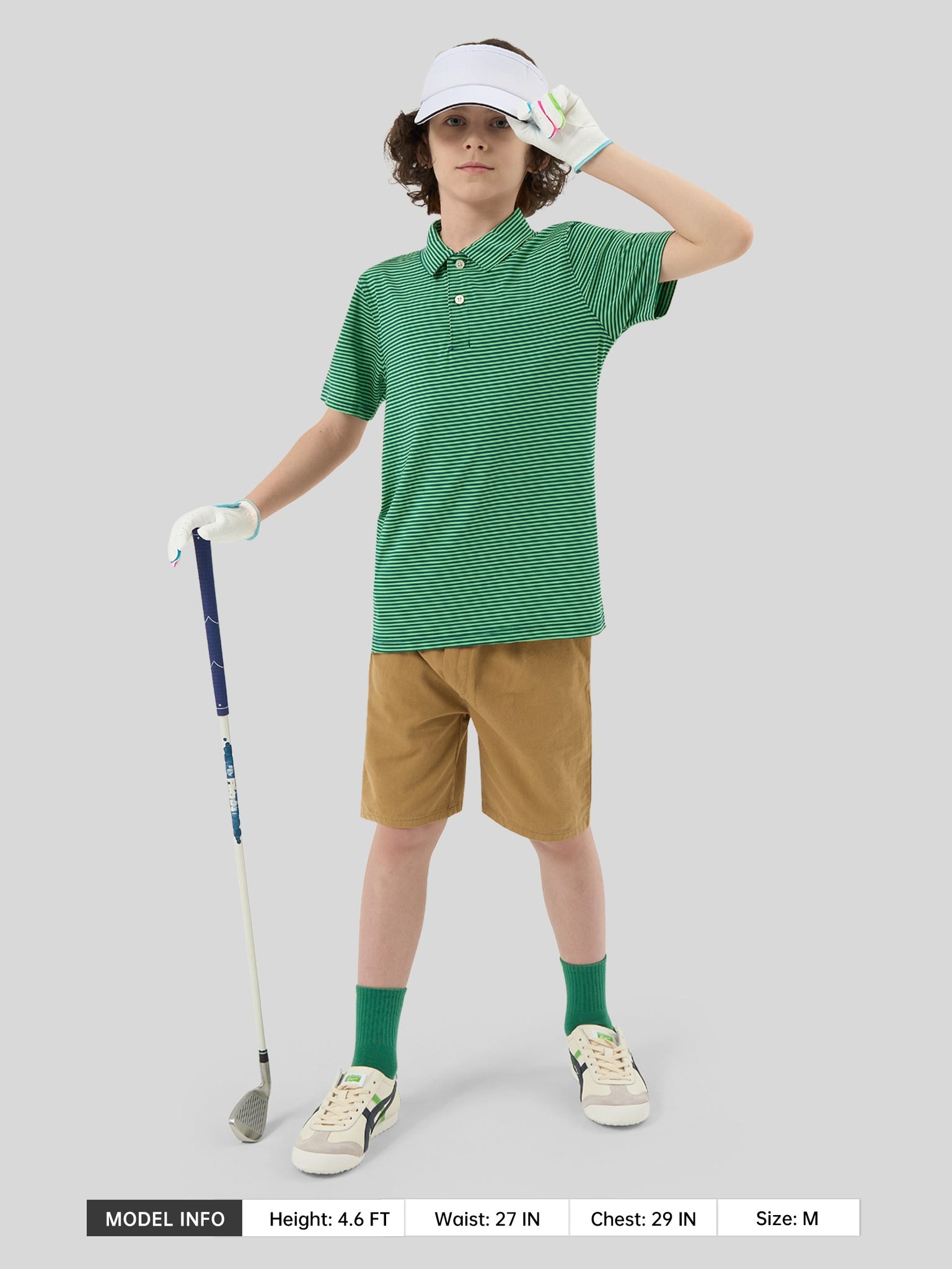 Boy's Striped Golf Polo Shirts