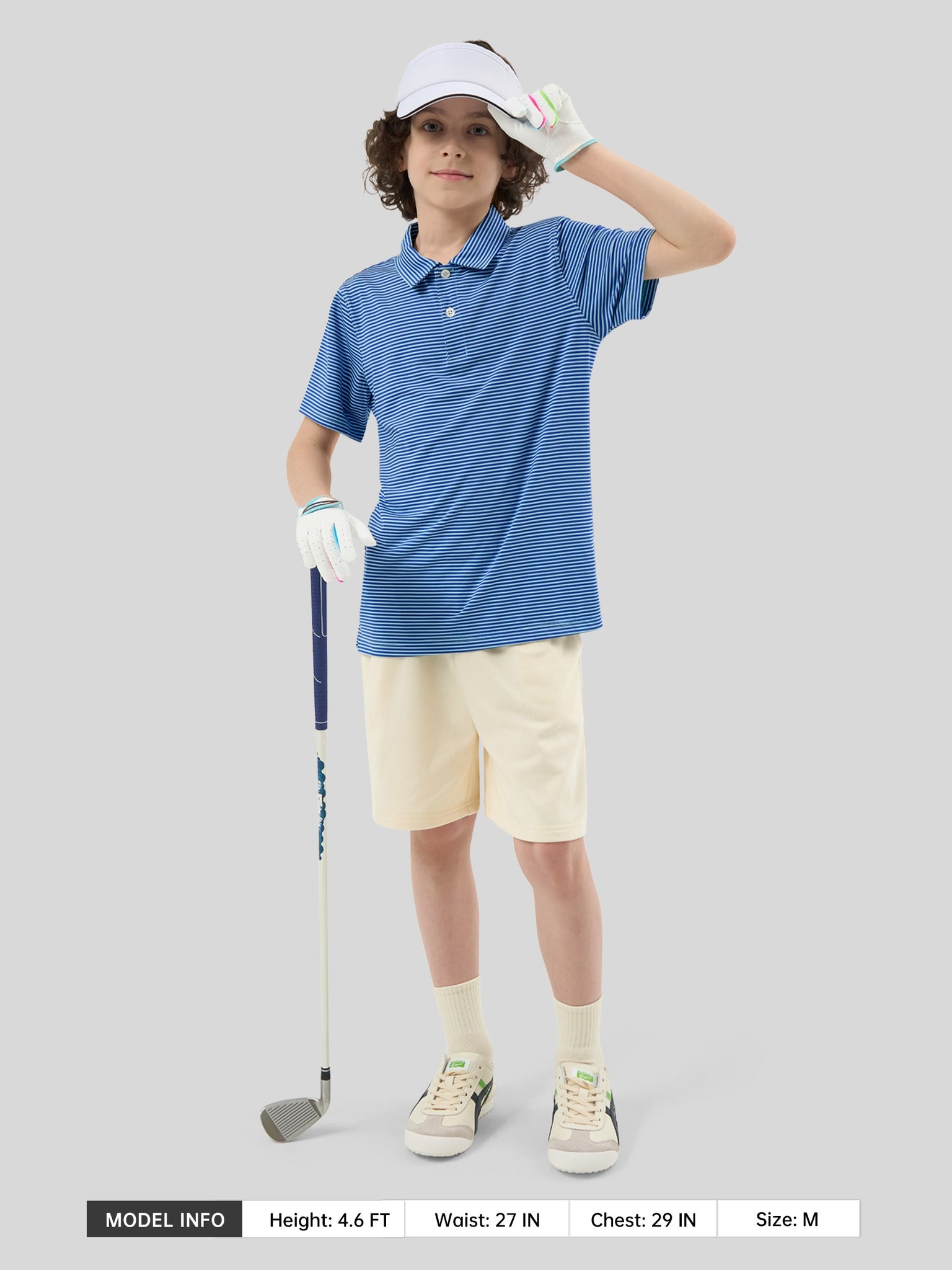 Boy's Striped Golf Polo Shirts