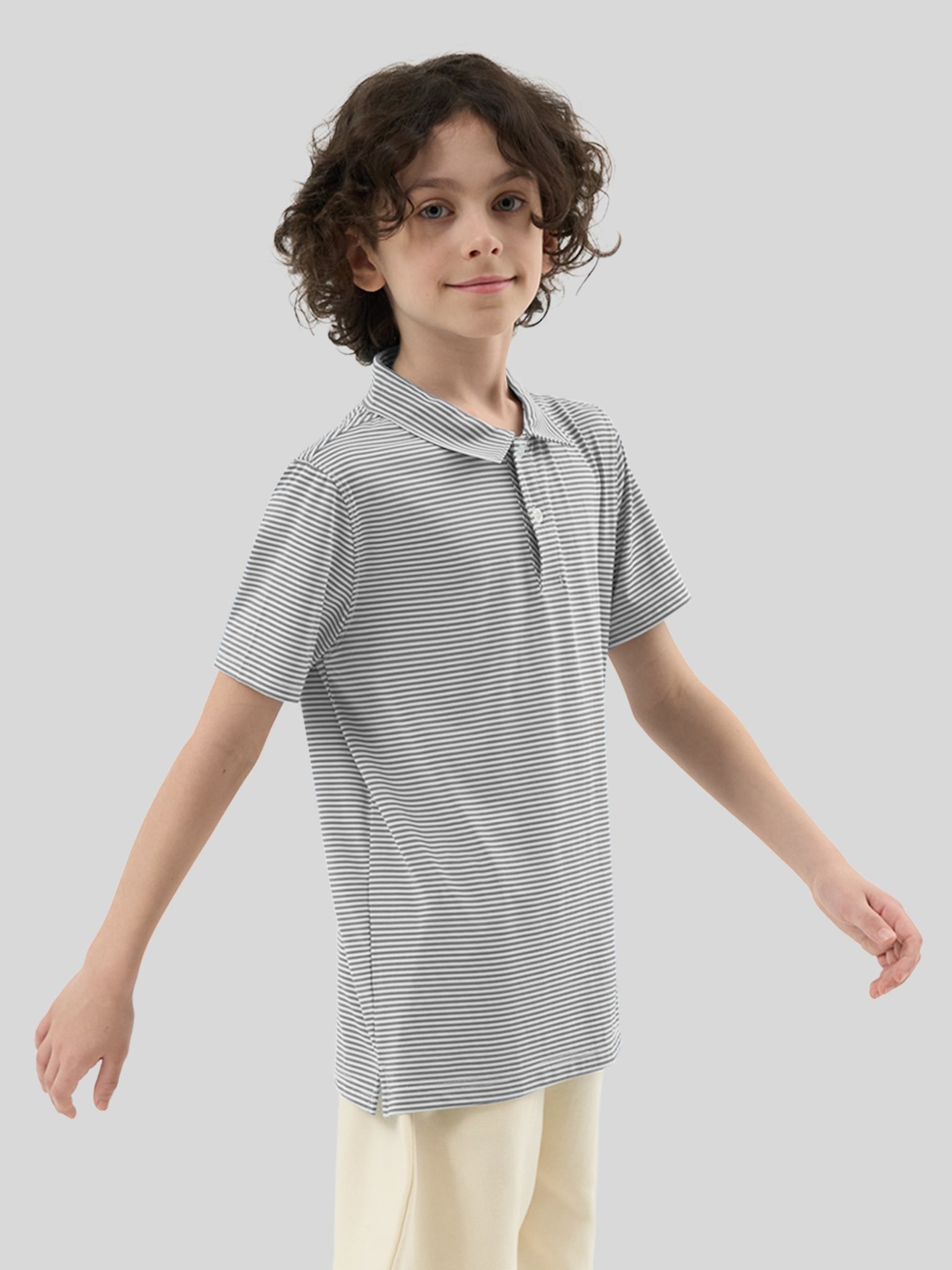 Boy's Striped Golf Polo Shirts