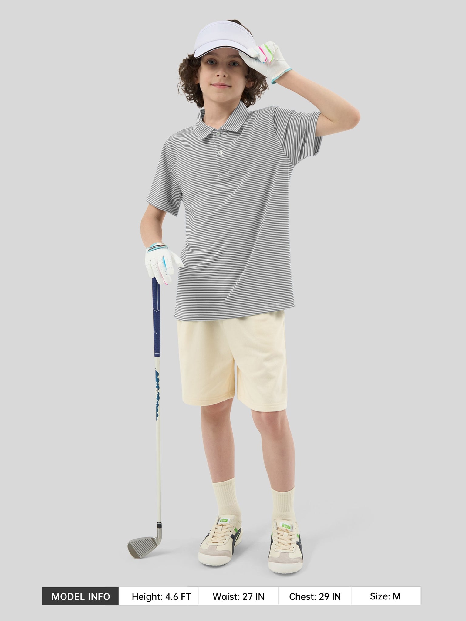 Boy's Striped Golf Polo Shirts