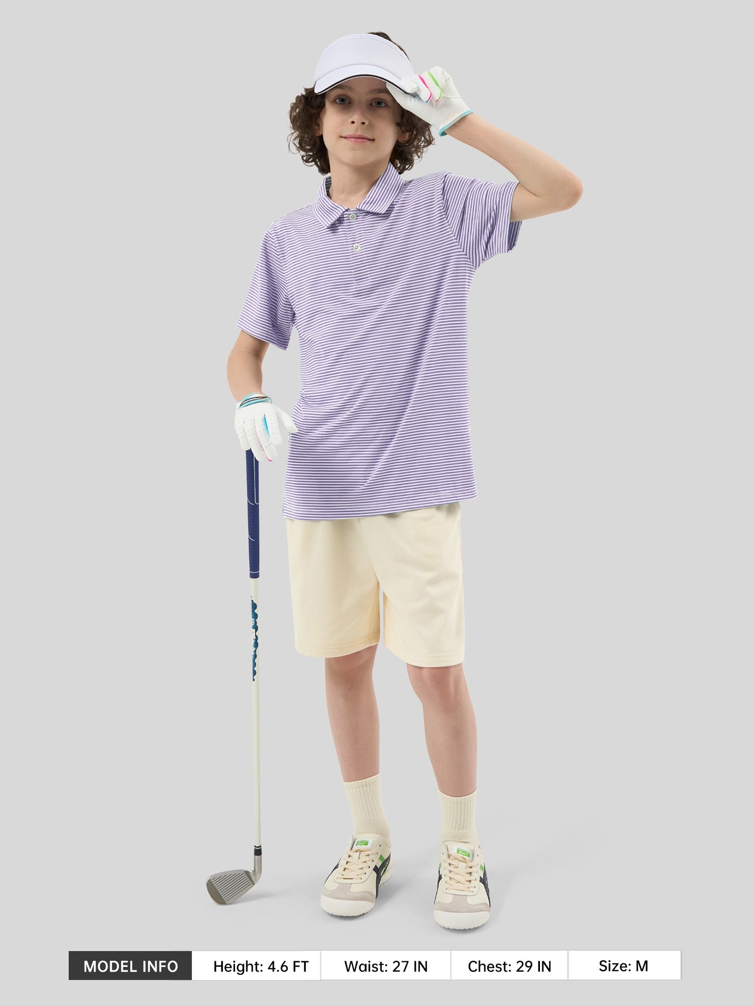 Boy's Striped Golf Polo Shirts