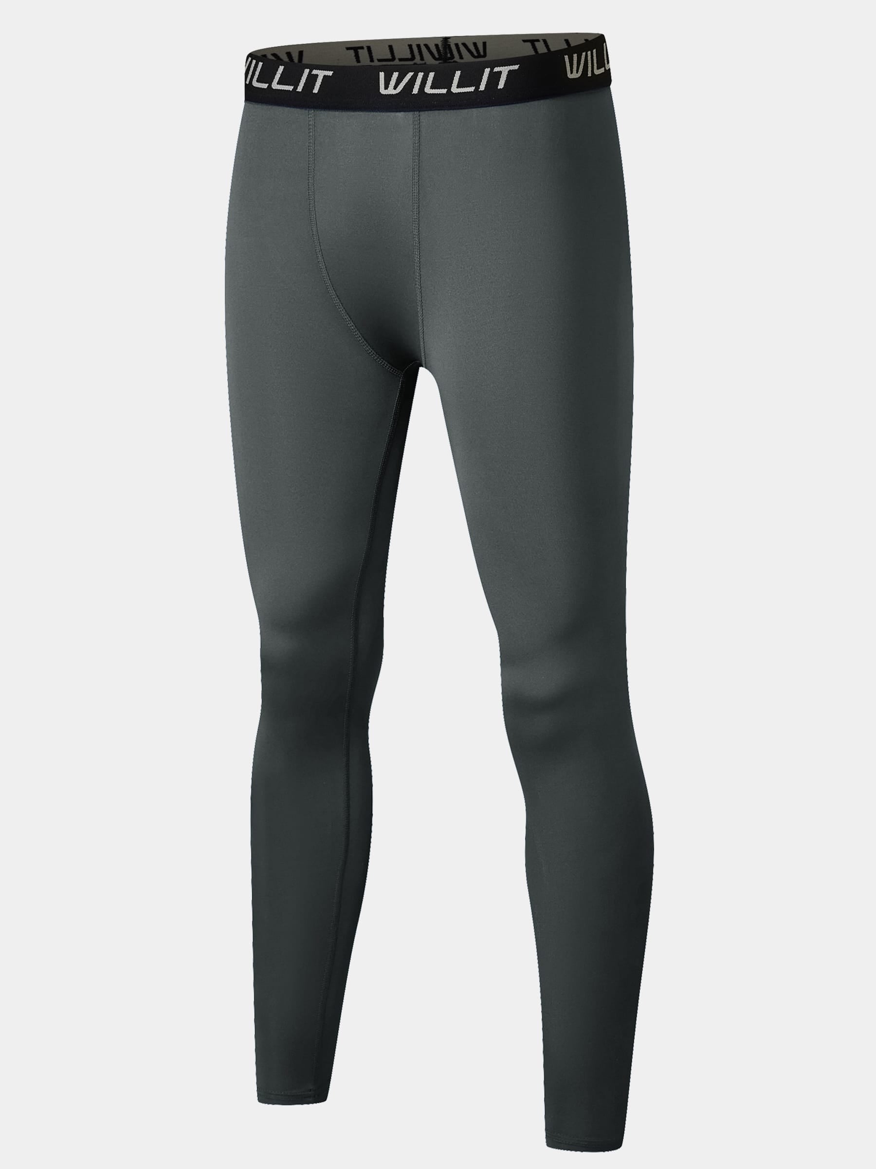 Willit Boys Athletic Leggings Baselayer_DarkGray_laydown1