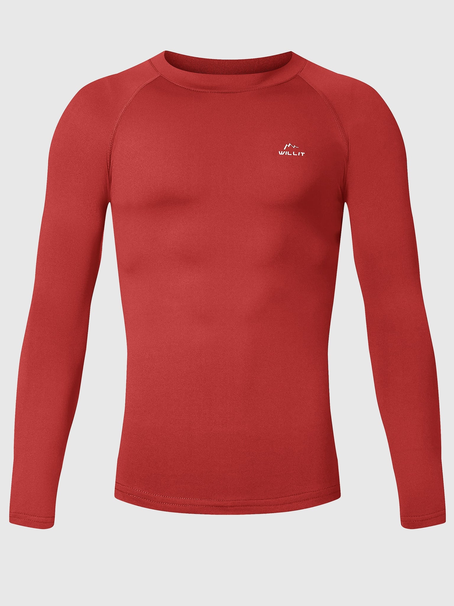 Boys Thermal Fleece Long-Sleeve Shirt_Red1