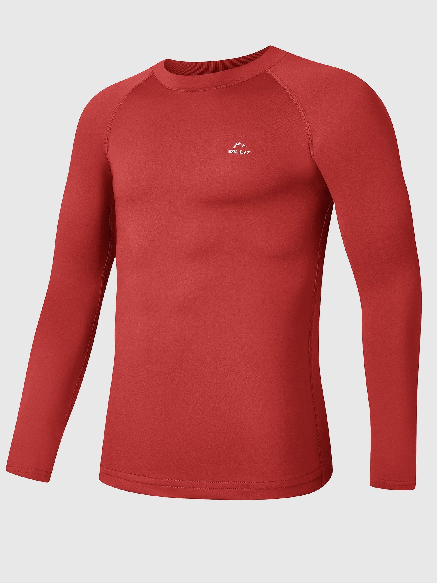 Boys Thermal Fleece Long-Sleeve Shirt_Red3