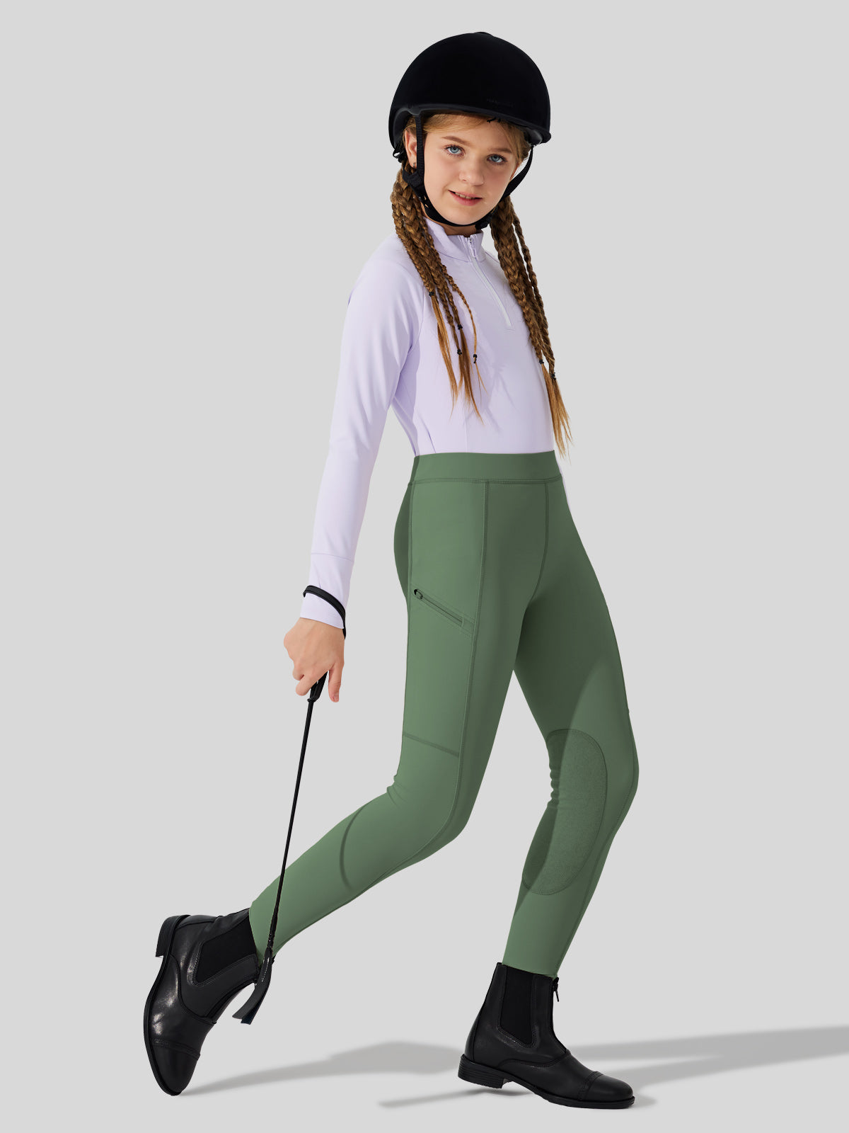 Girls Horse Riding Pants Knee-Patch