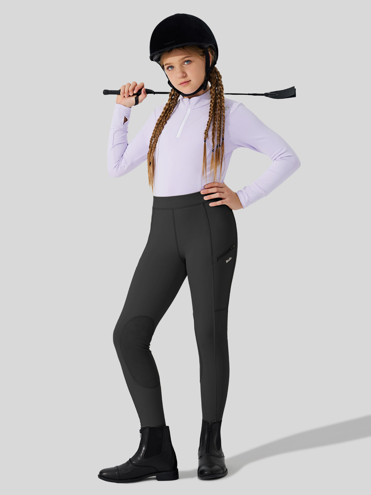 Girls Horse Riding Pants Knee-Patch