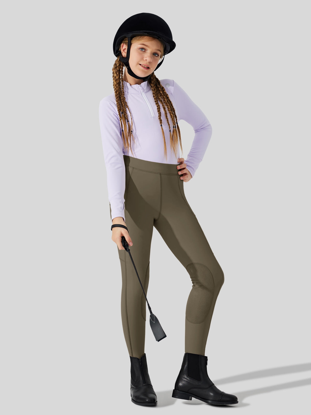 Girls Horse Riding Pants Knee-Patch