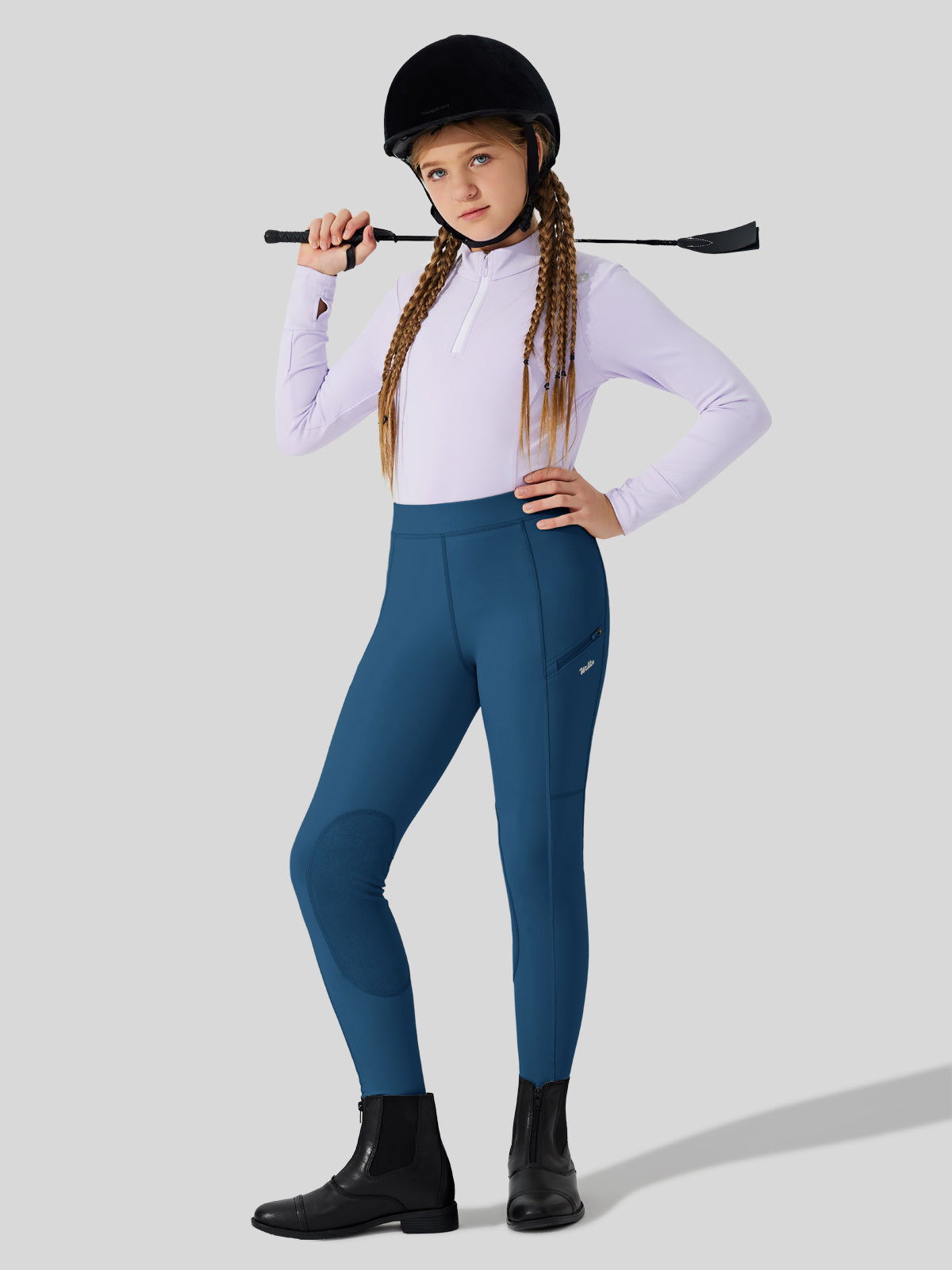 Girls Horse Riding Pants Knee-Patch
