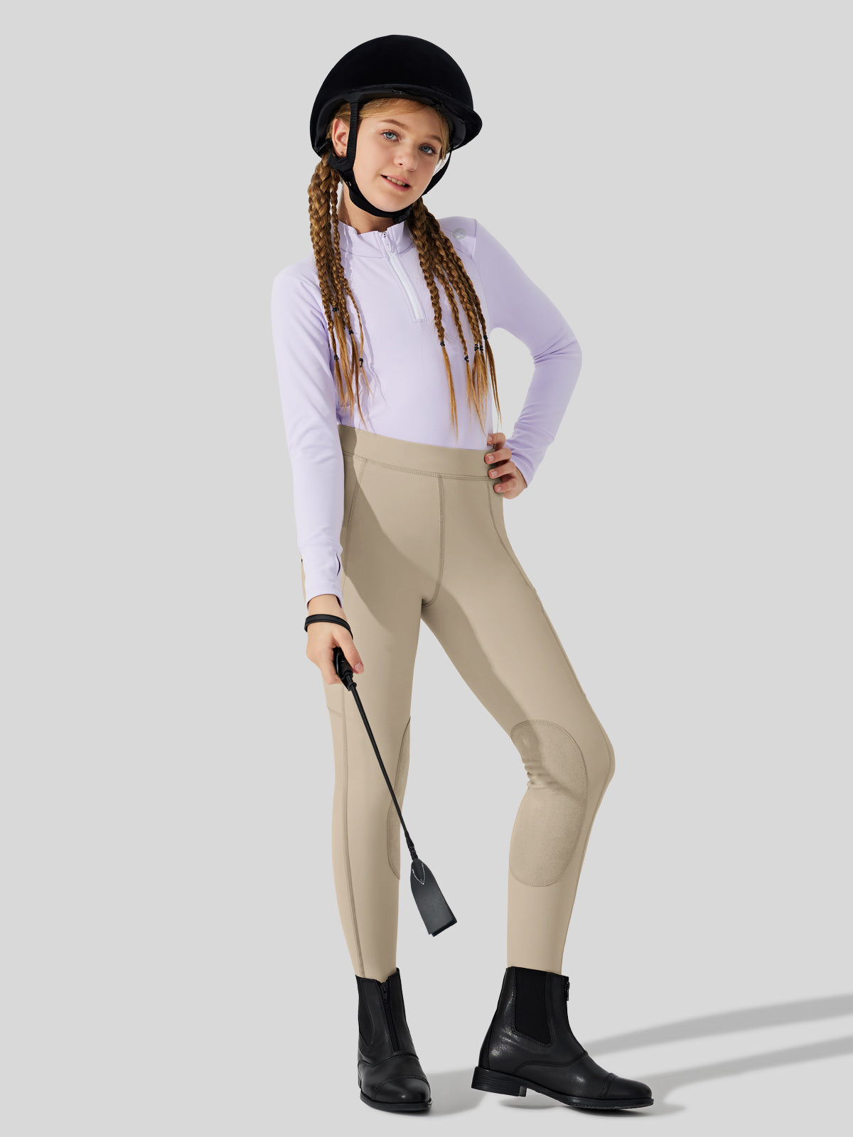 Girls Horse Riding Pants Knee-Patch