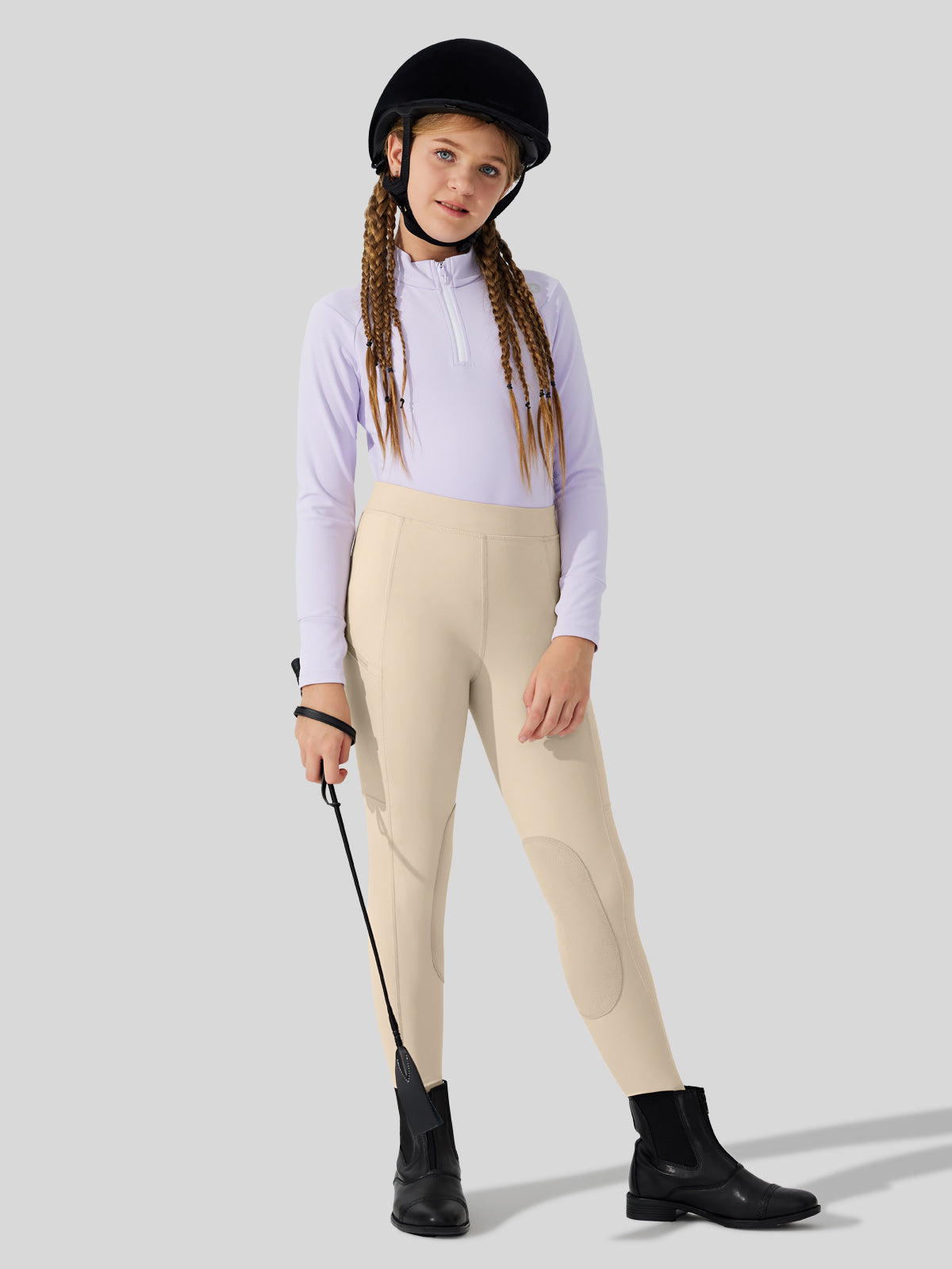 Girls Horse Riding Pants Knee-Patch