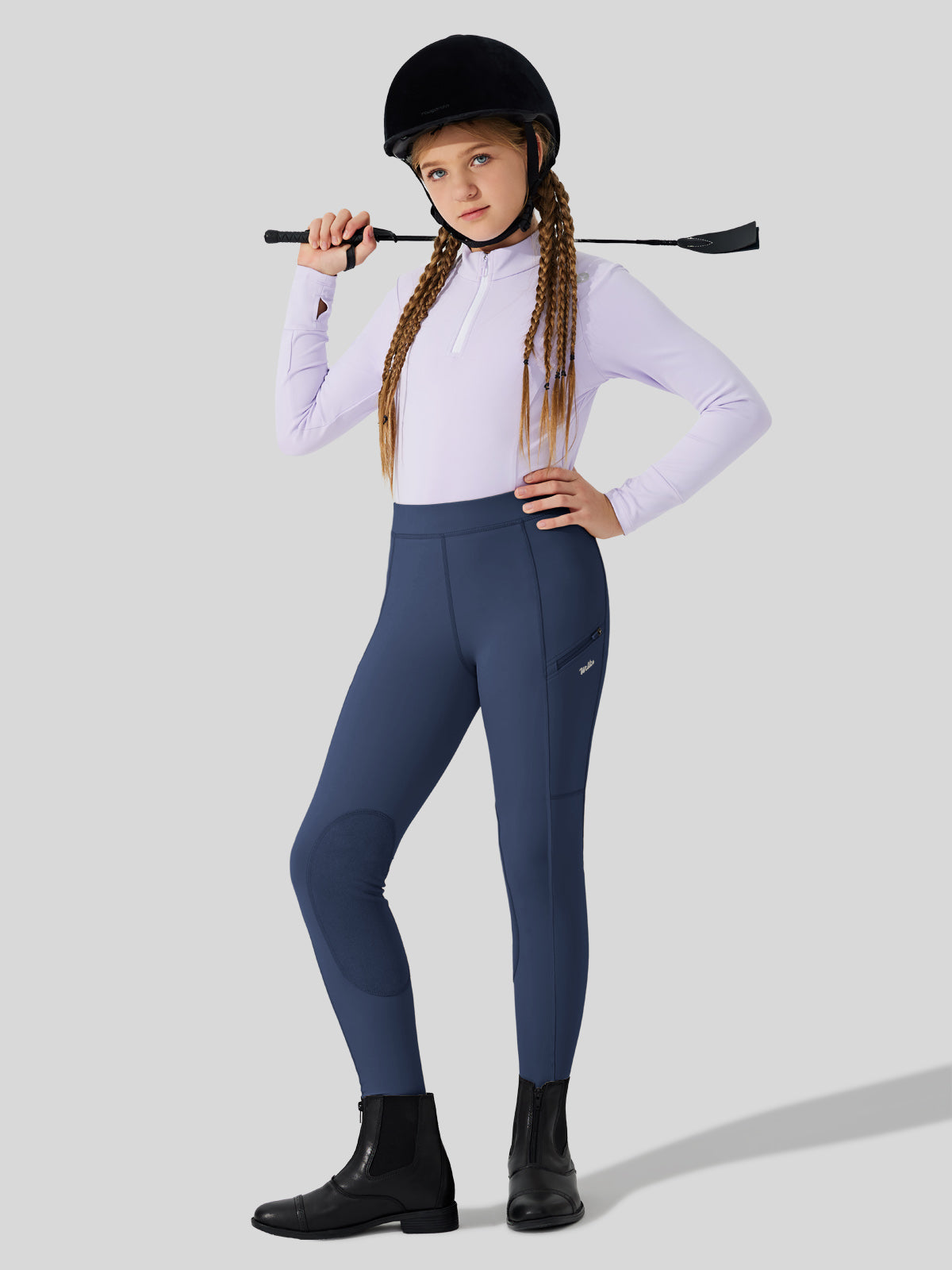 Girls Horse Riding Pants Knee-Patch