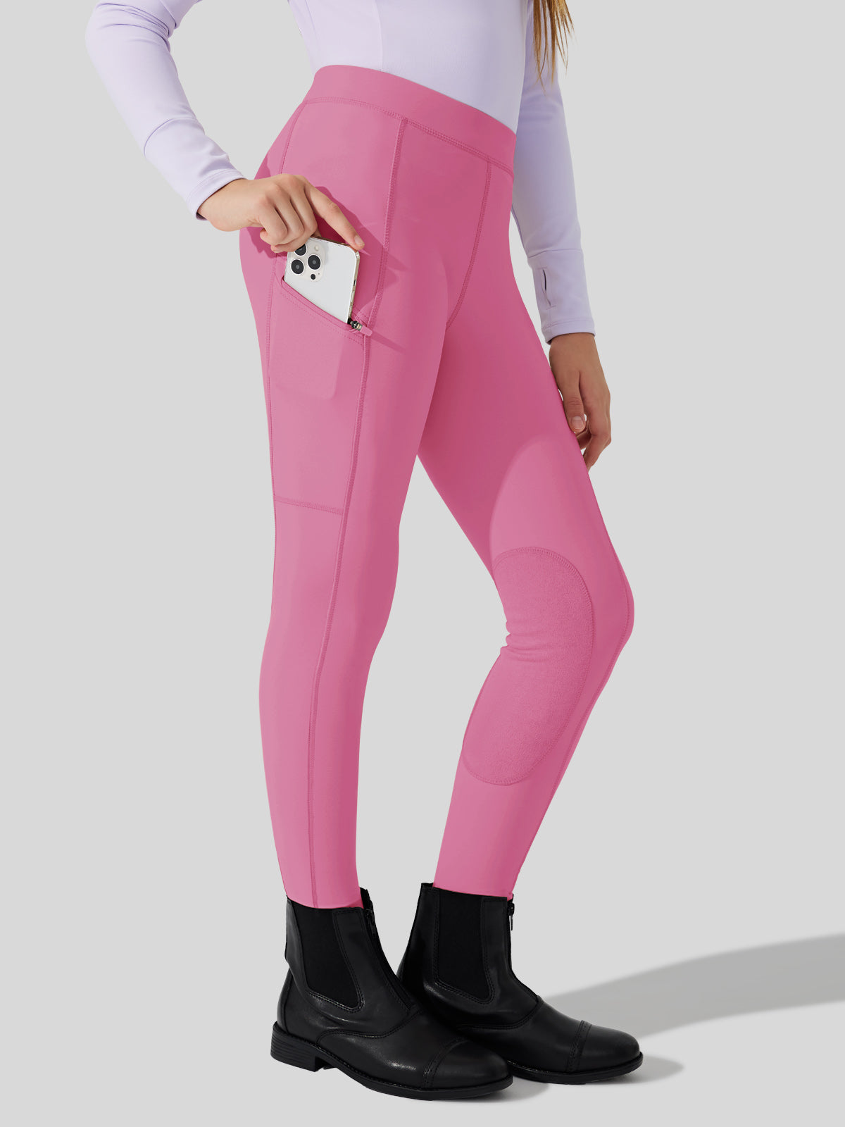 Girls Horse Riding Pants Knee-Patch