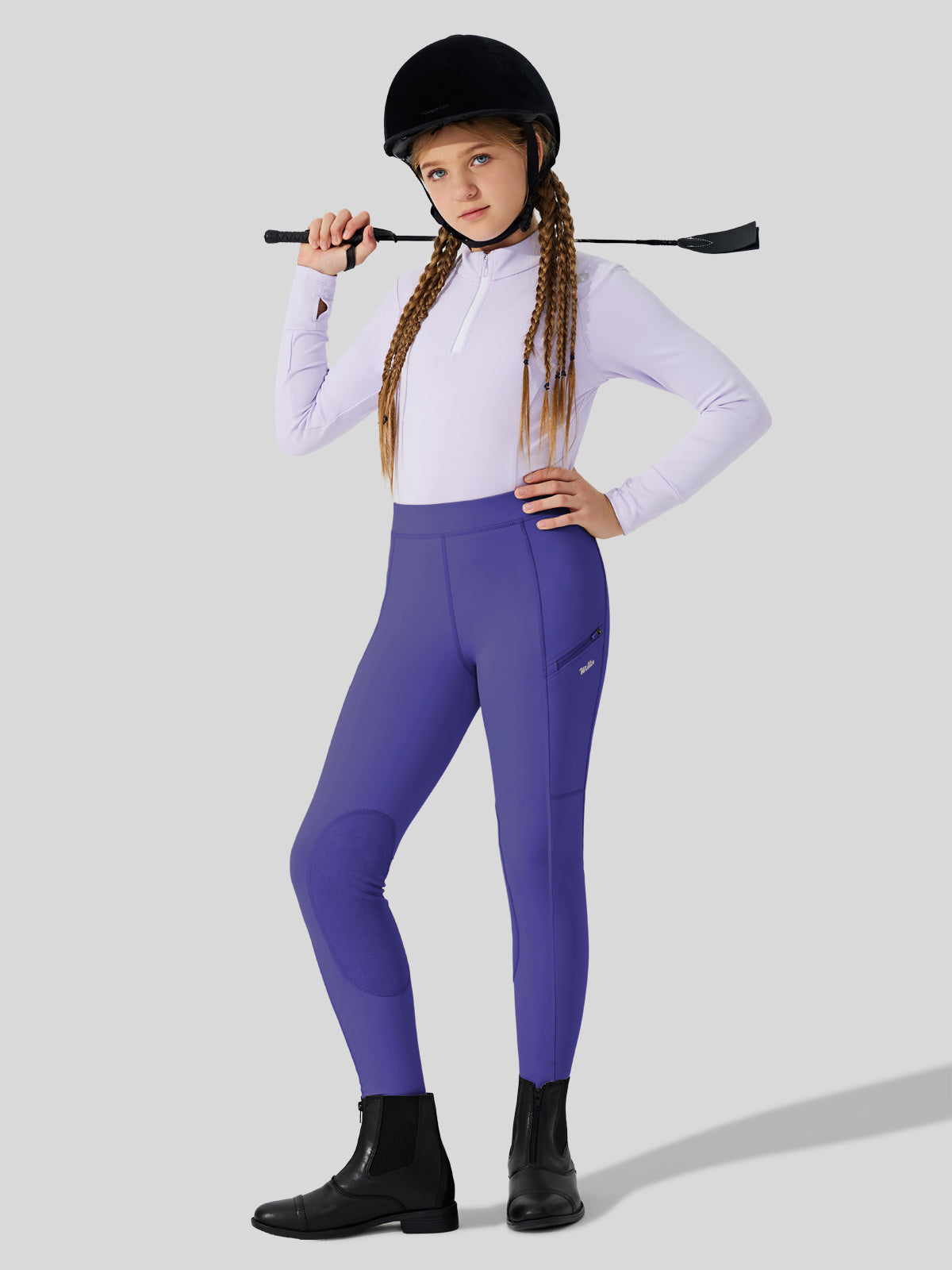 Girls Horse Riding Pants Knee-Patch
