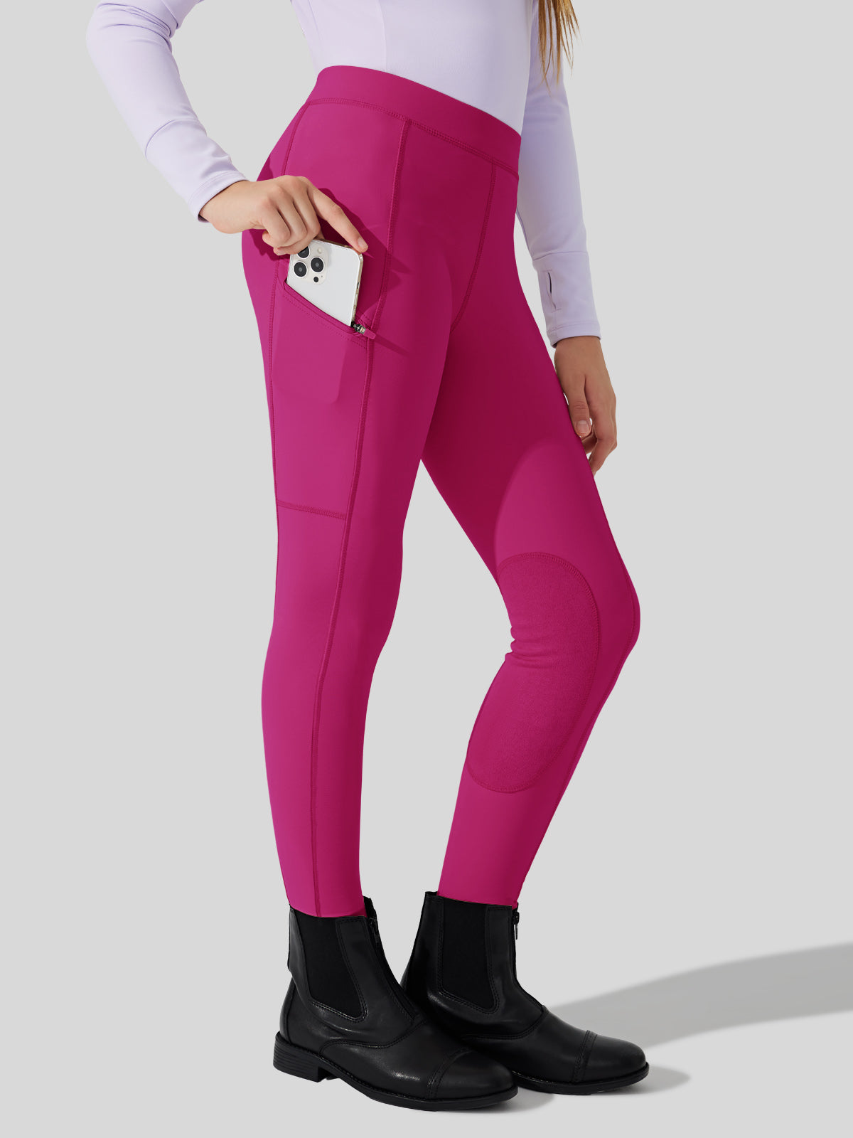 Girls Horse Riding Pants Knee-Patch