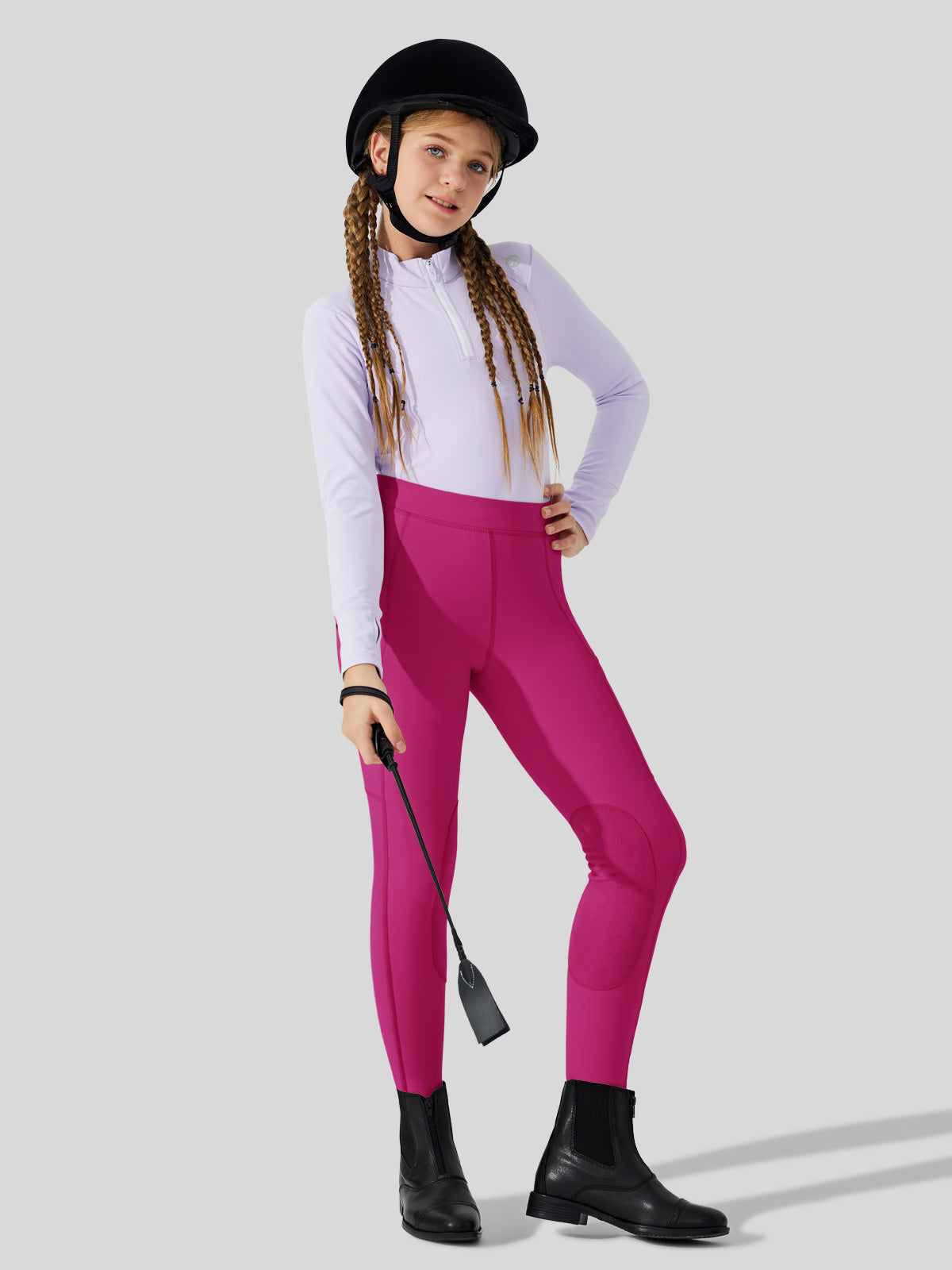 Girls Horse Riding Pants Knee-Patch