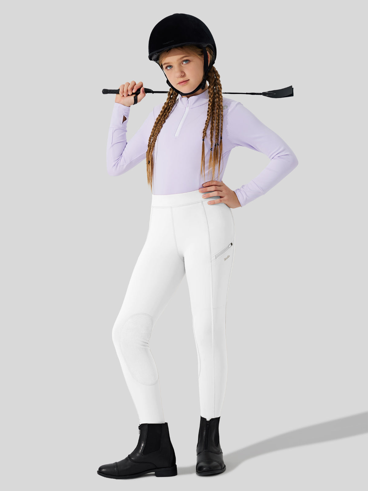 Girls Horse Riding Pants Knee-Patch