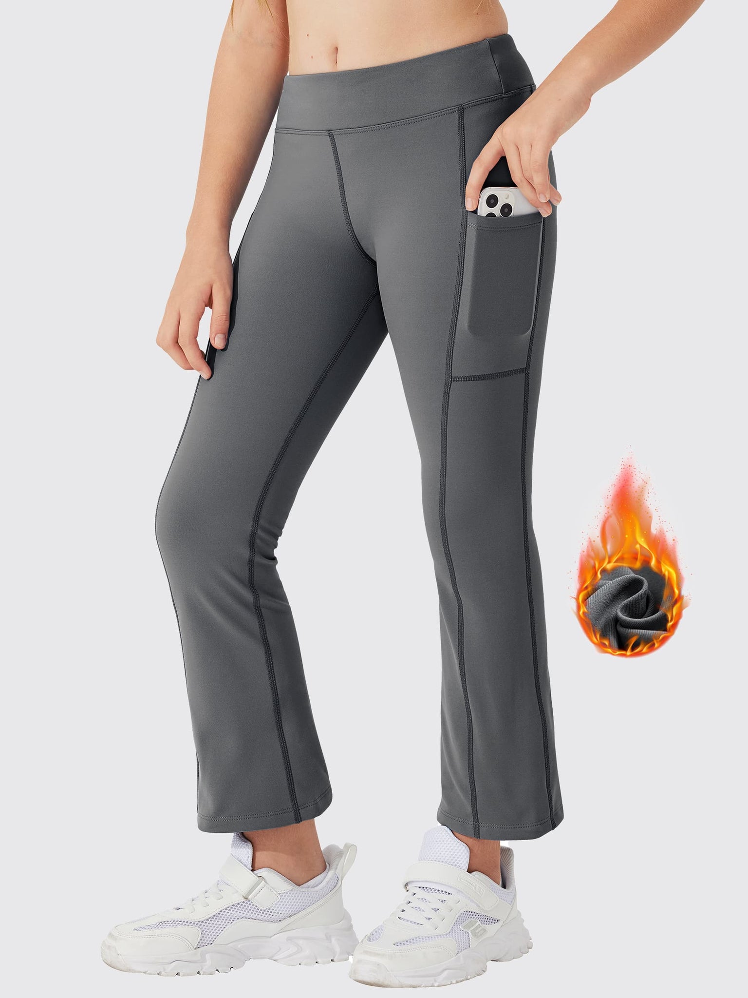 Girls' Thermal Mini-Flared Pants