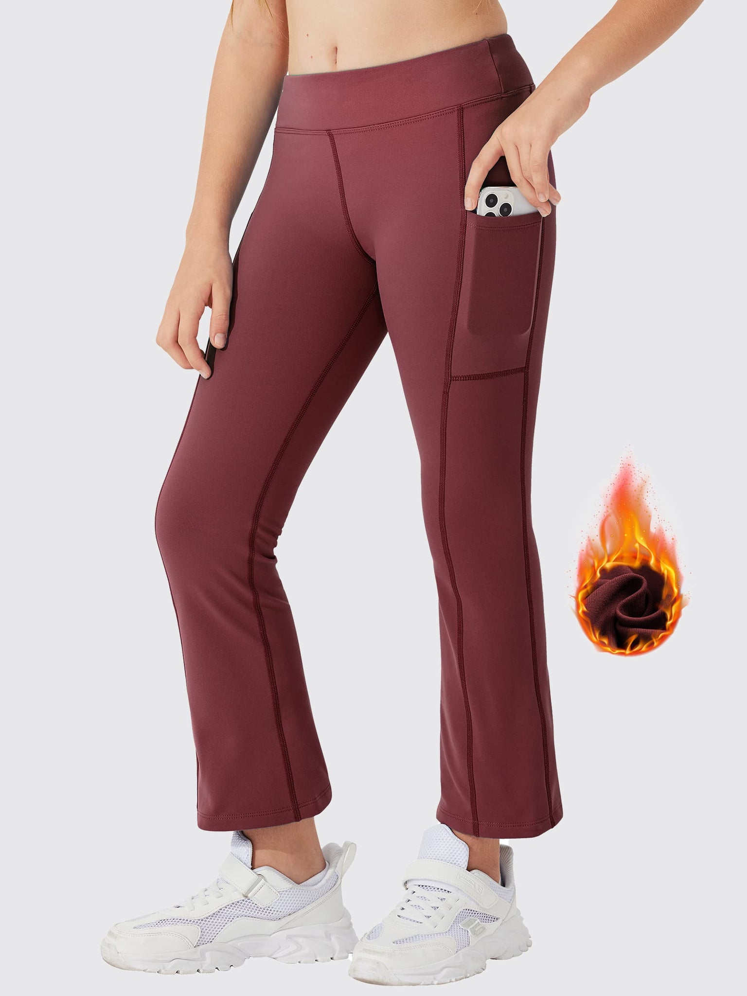 Girls' Thermal Mini-Flared Pants