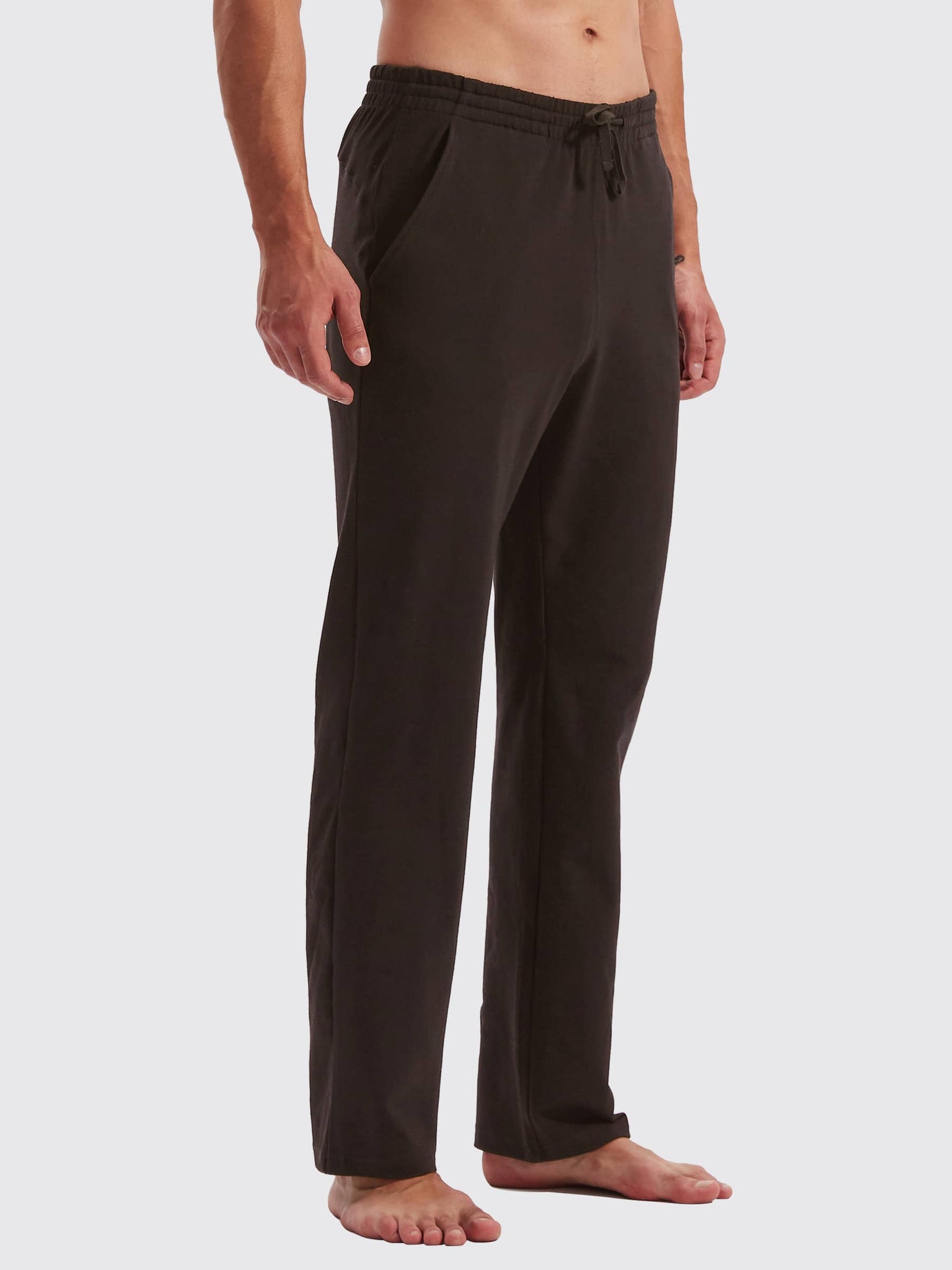 Men's Cotton Yoga Balance Sweatpants_Brown_model3