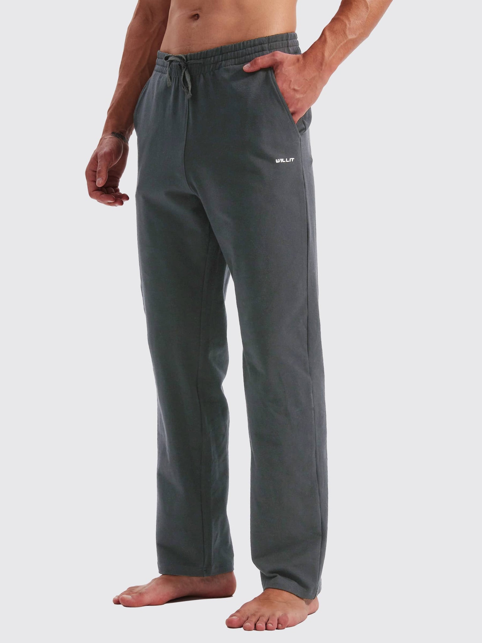 Men's Cotton Yoga Balance Sweatpants_DeepGray_model3