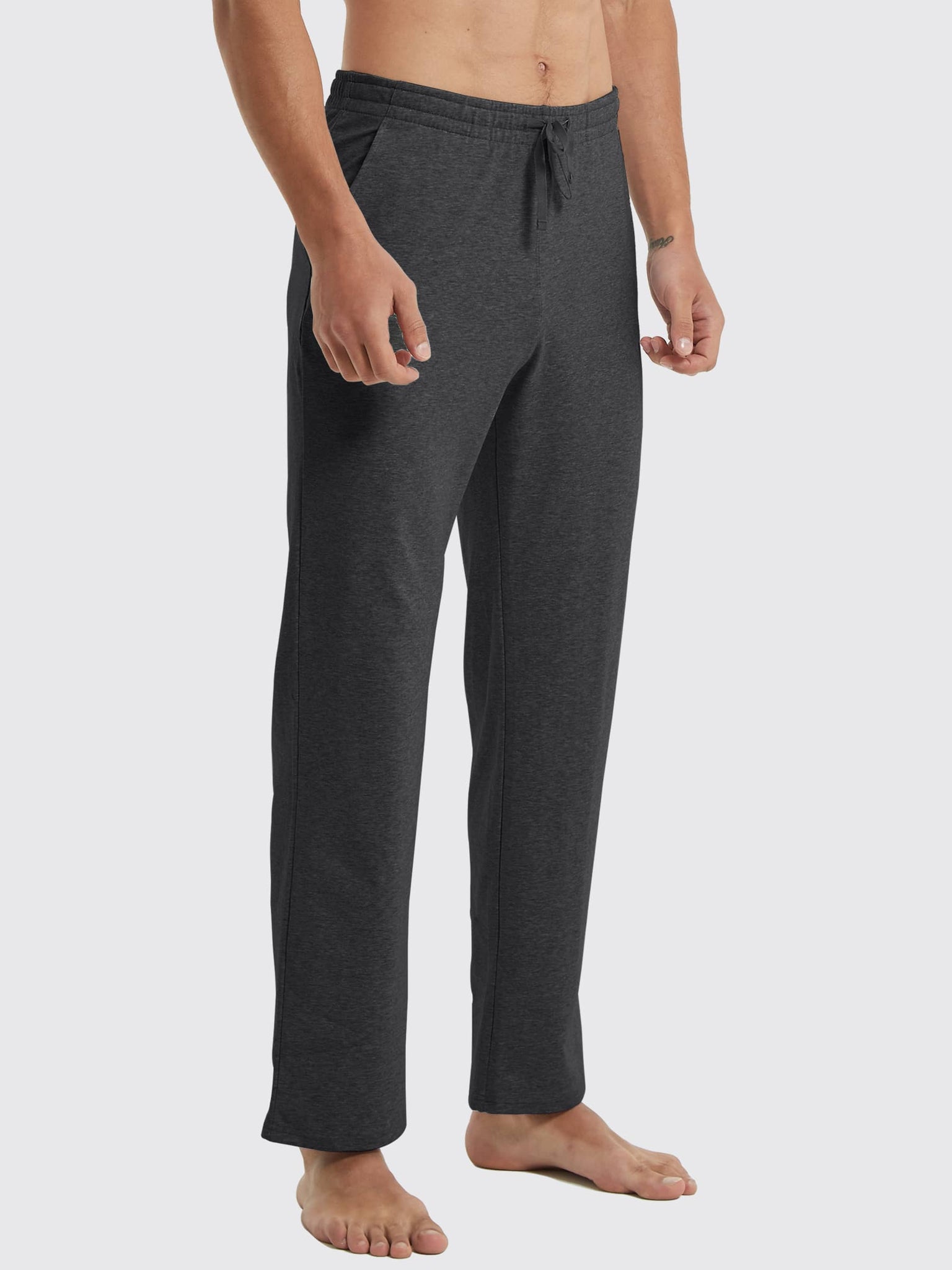 Men's Cotton Yoga Balance Sweatpants_Gray_model2