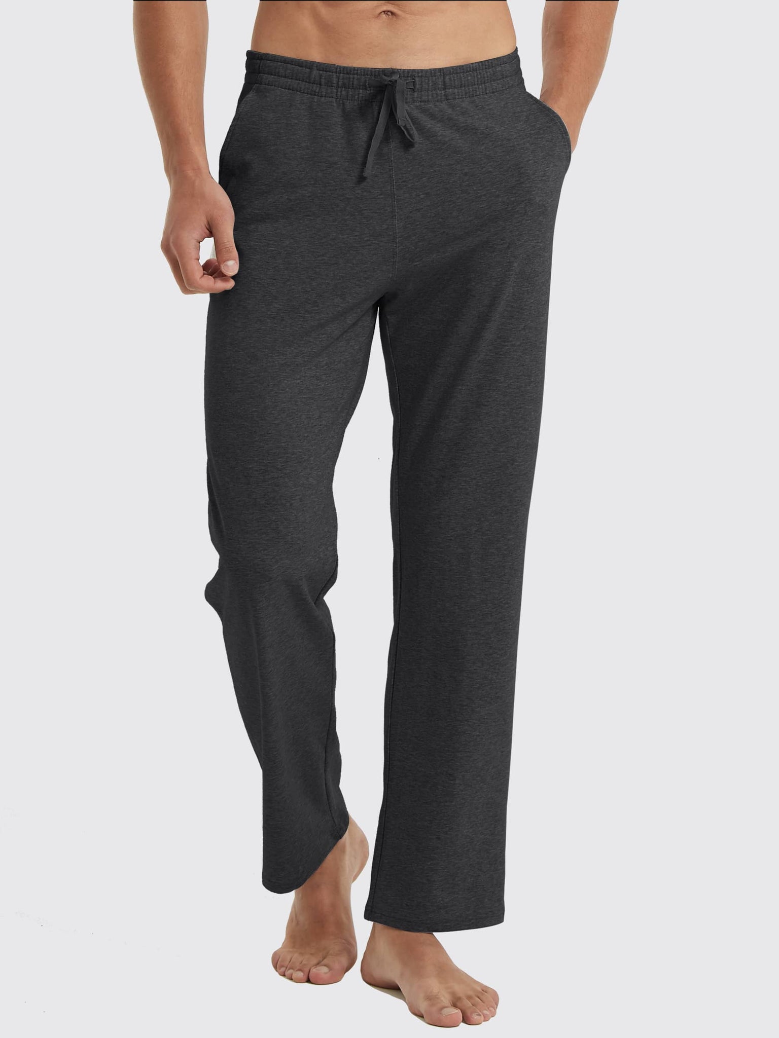 Men's Cotton Yoga Balance Sweatpants_Gray_model1