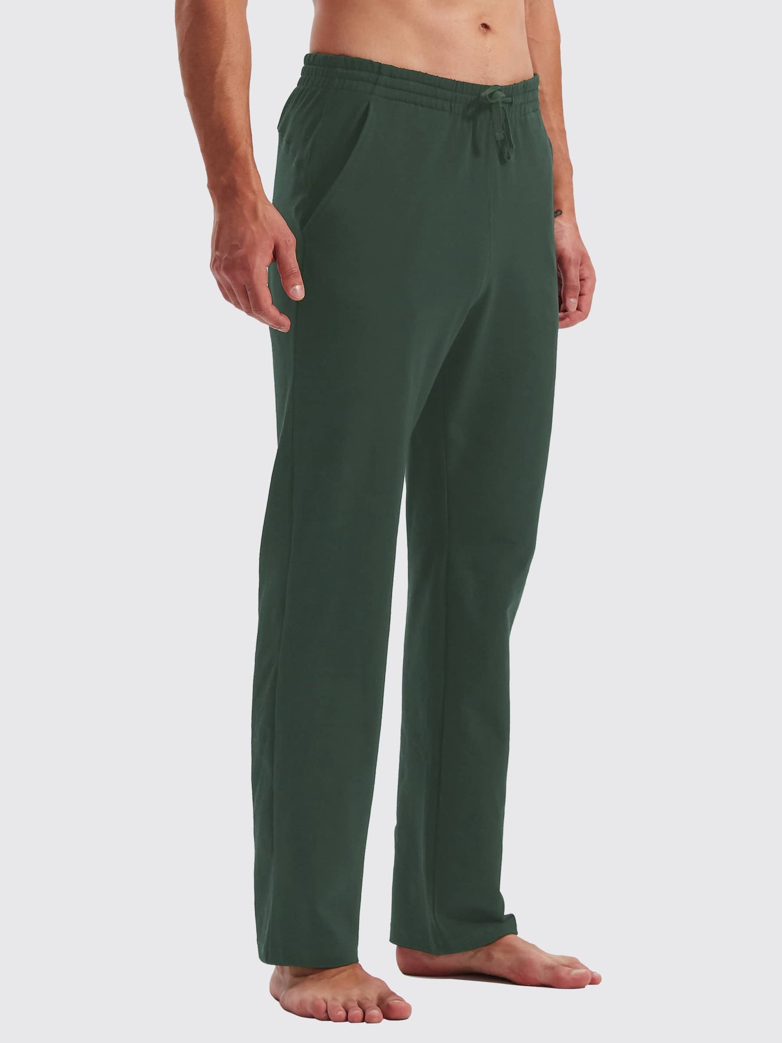Men's Cotton Yoga Balance Sweatpants_Green_model3