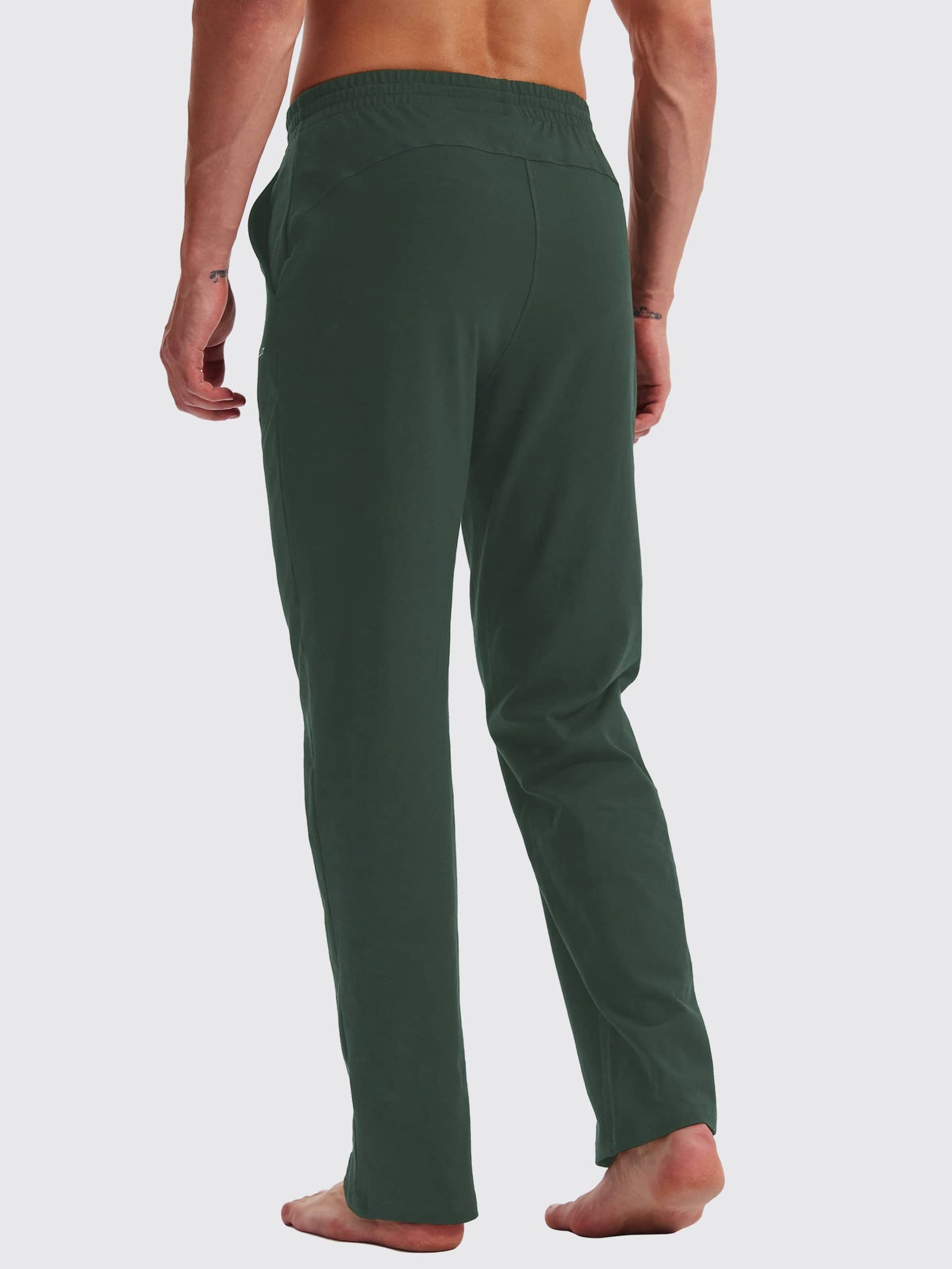 Men's Cotton Yoga Balance Sweatpants_Green_model5