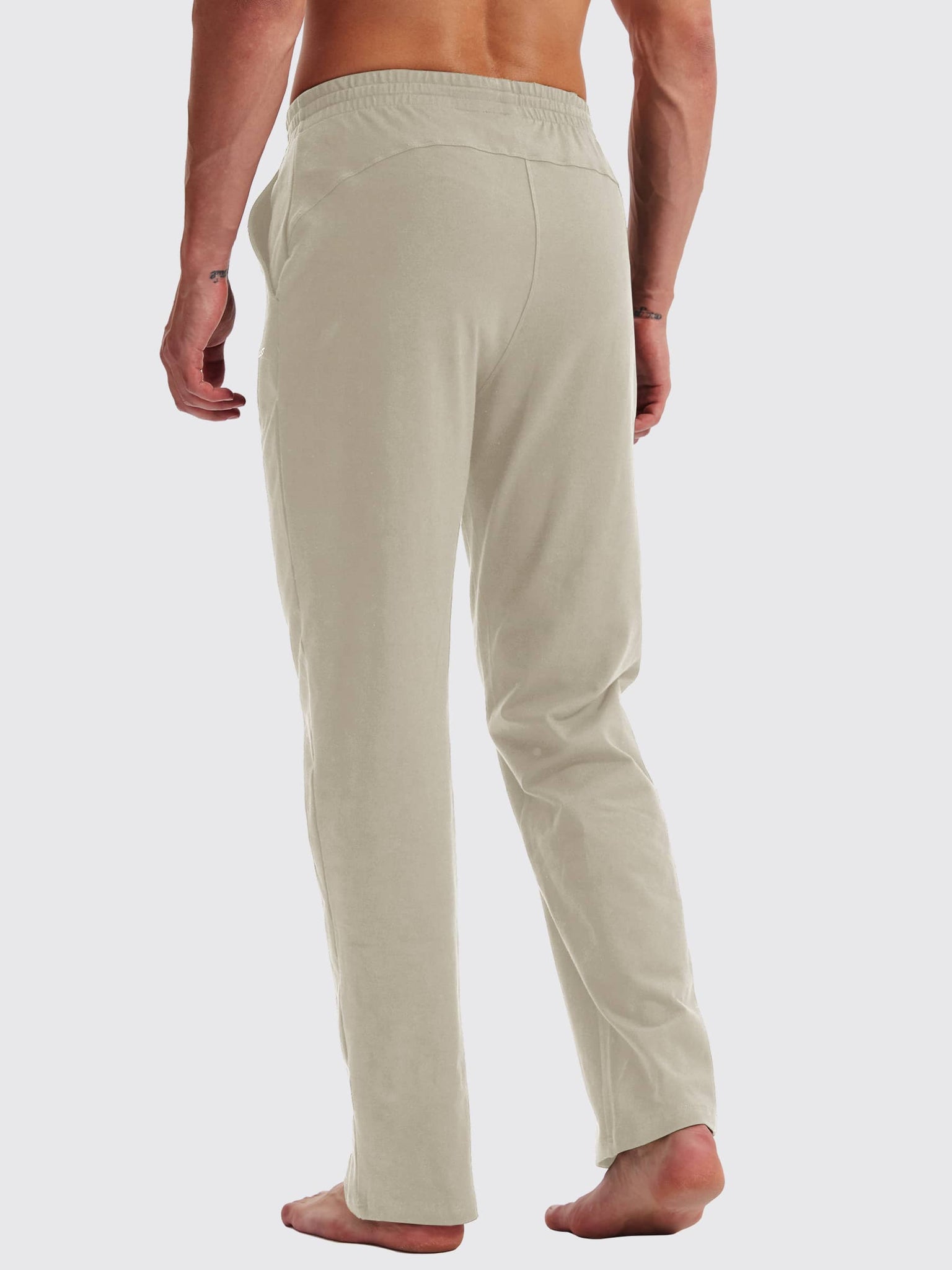 Men's Cotton Yoga Balance Sweatpants_Khaki_model5