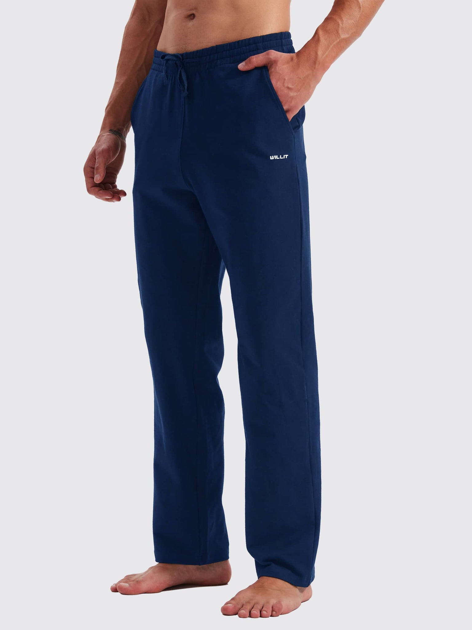 Men's Cotton Yoga Balance Sweatpants_Navy_model5