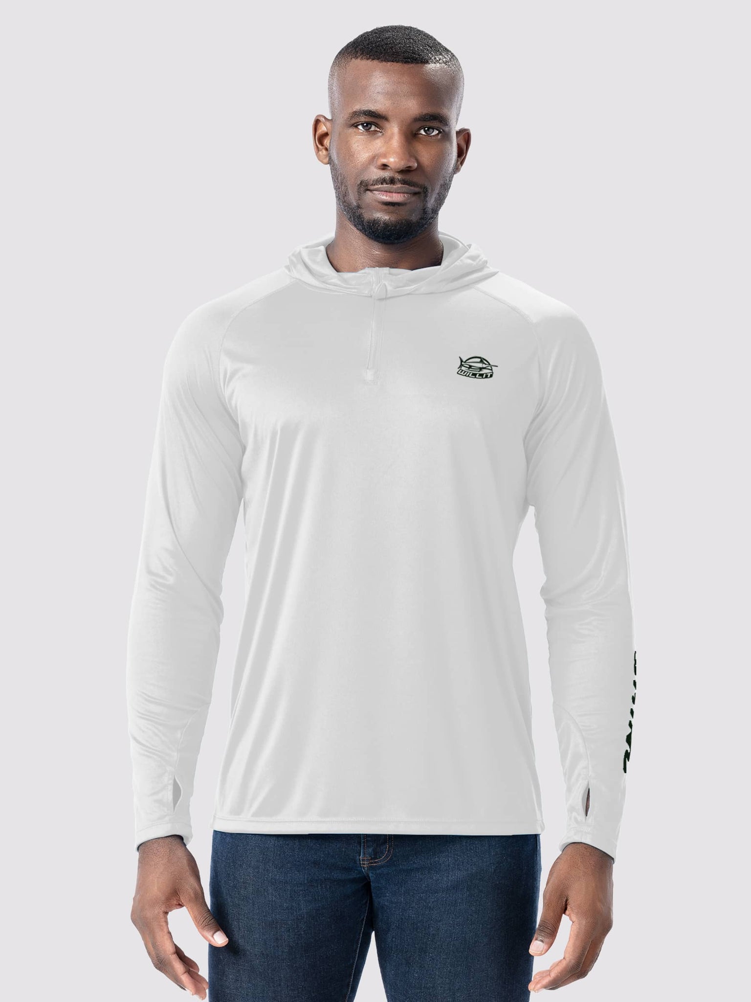 Willit Men's Quarter Zip Sun Shirts UPF 50+_White_model1