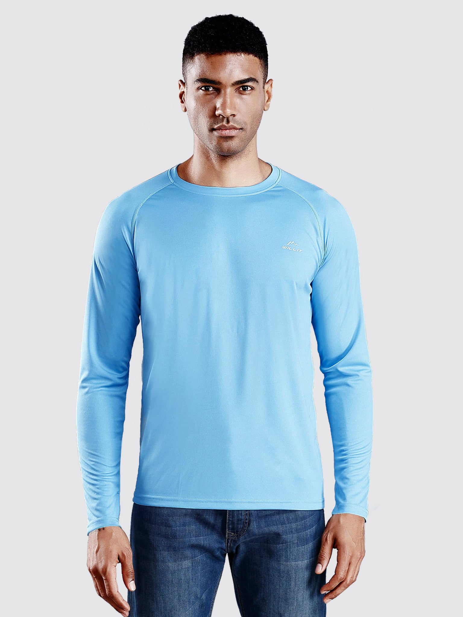 Willit Men's Sun Protection Long Sleeve Shirts_Blue_model4