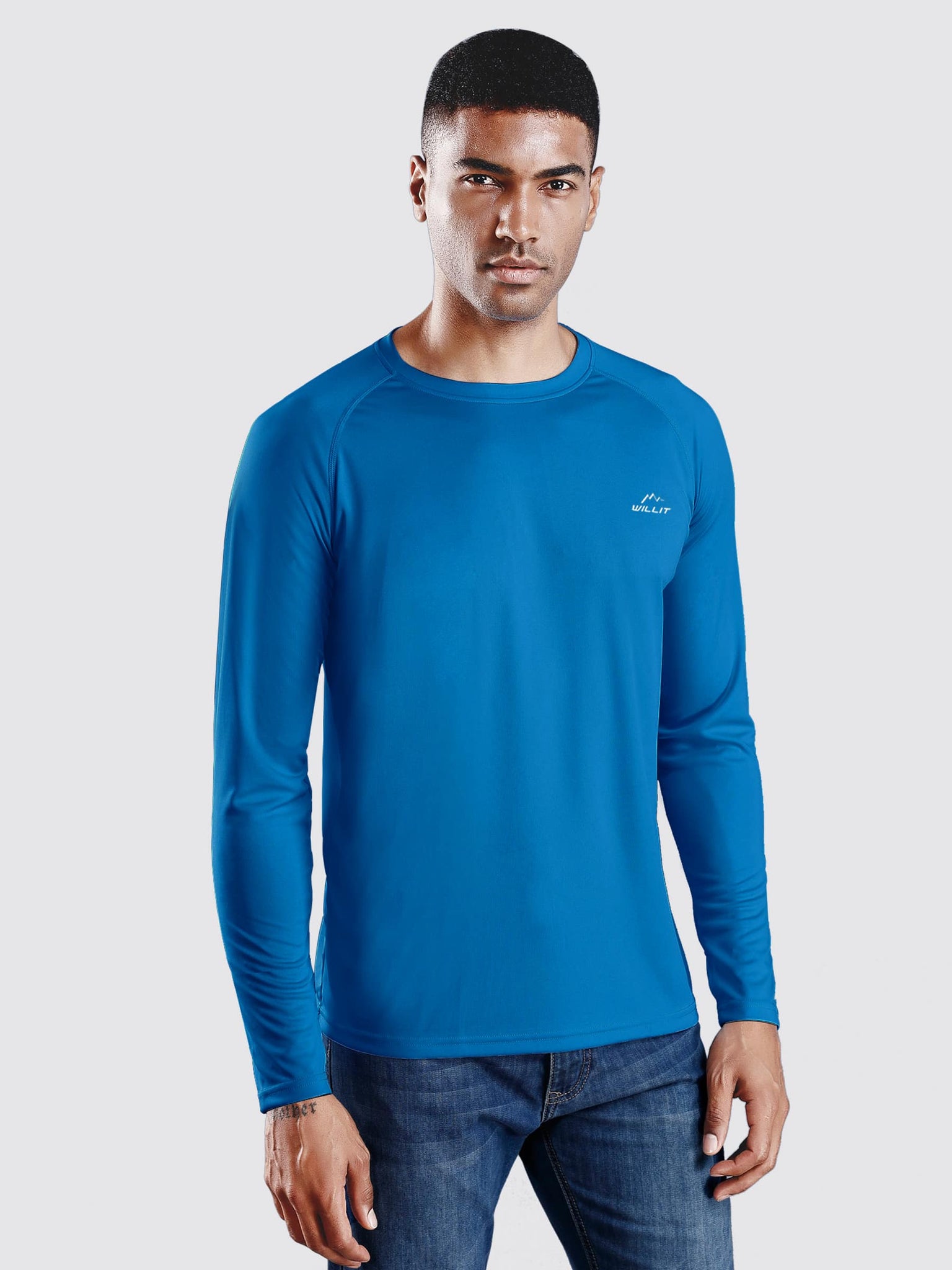 Willit Men's Sun Protection Long Sleeve Shirts_Brilliant Blue_model1