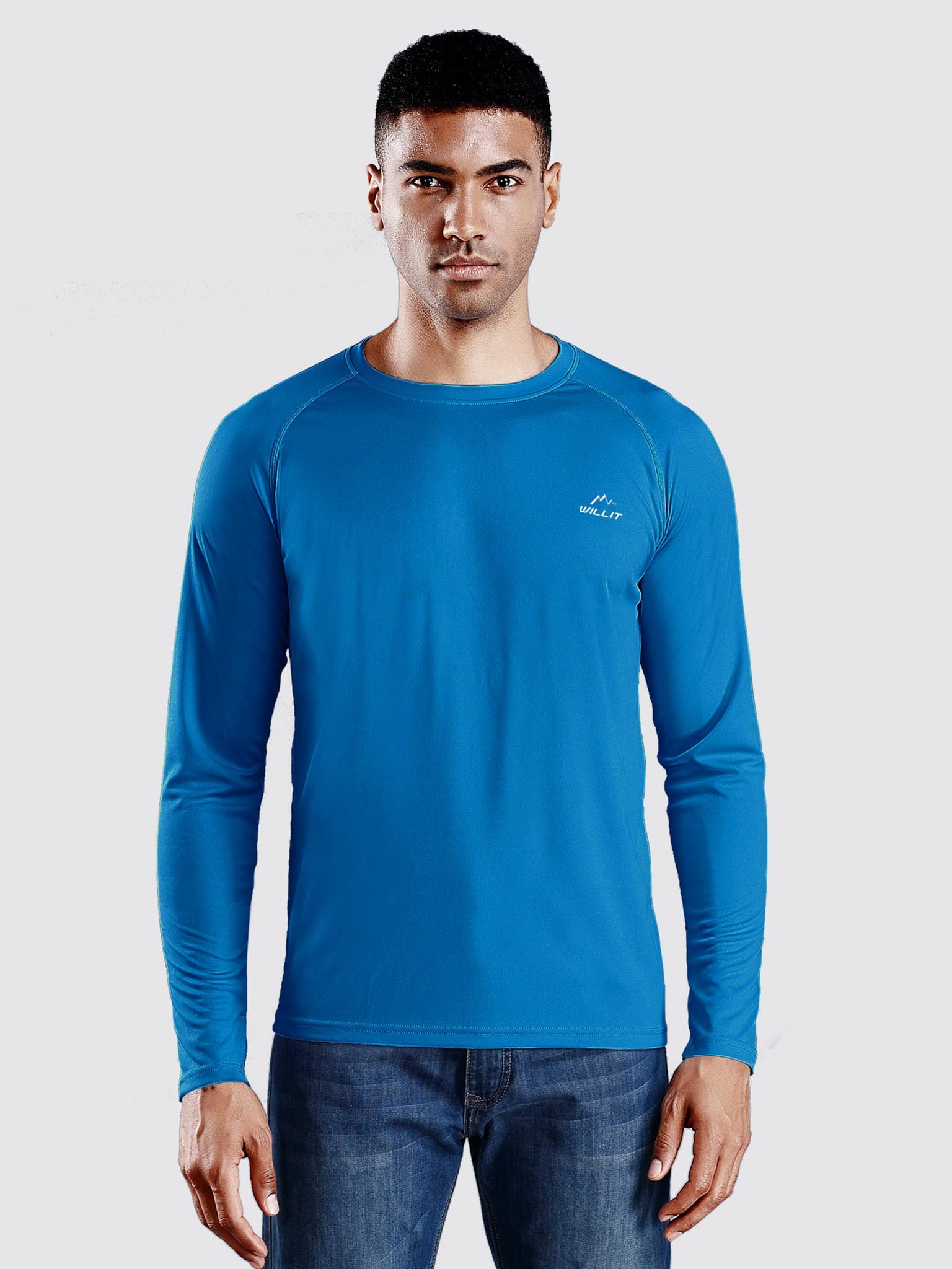Willit Men's Sun Protection Long Sleeve Shirts_Brilliant Blue_model4