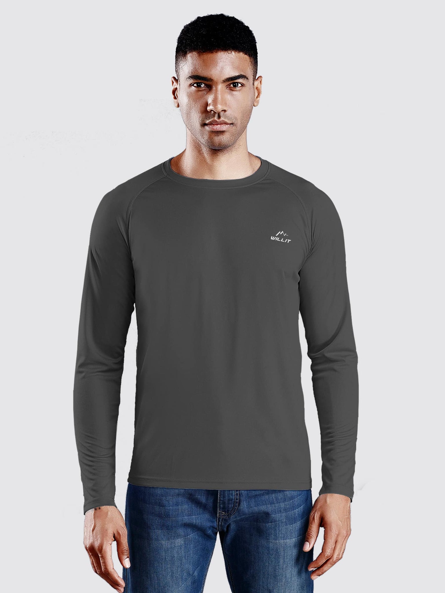 Willit Men's Sun Protection Long Sleeve Shirts_DeepGray_model4