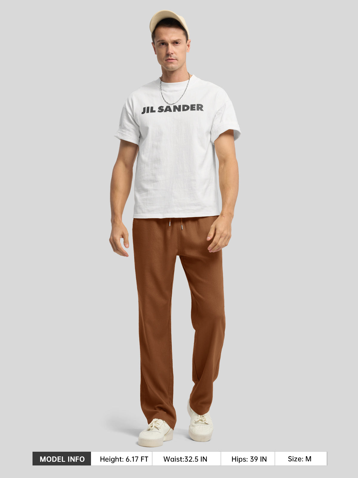 Willit Men's Casual Linen Drawstring Pants 28 In_caramel6
