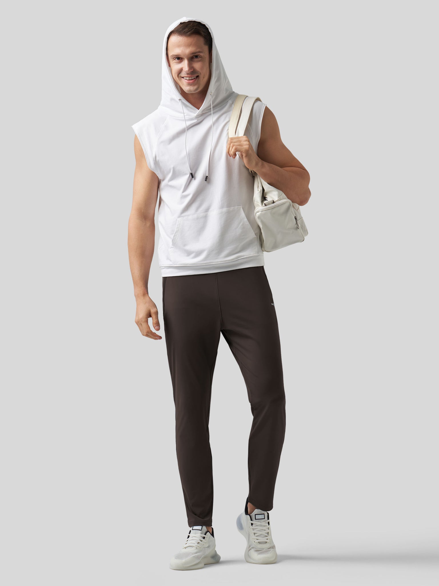 Willt Men's Cool-Dry Tapered Training Pants in brown4