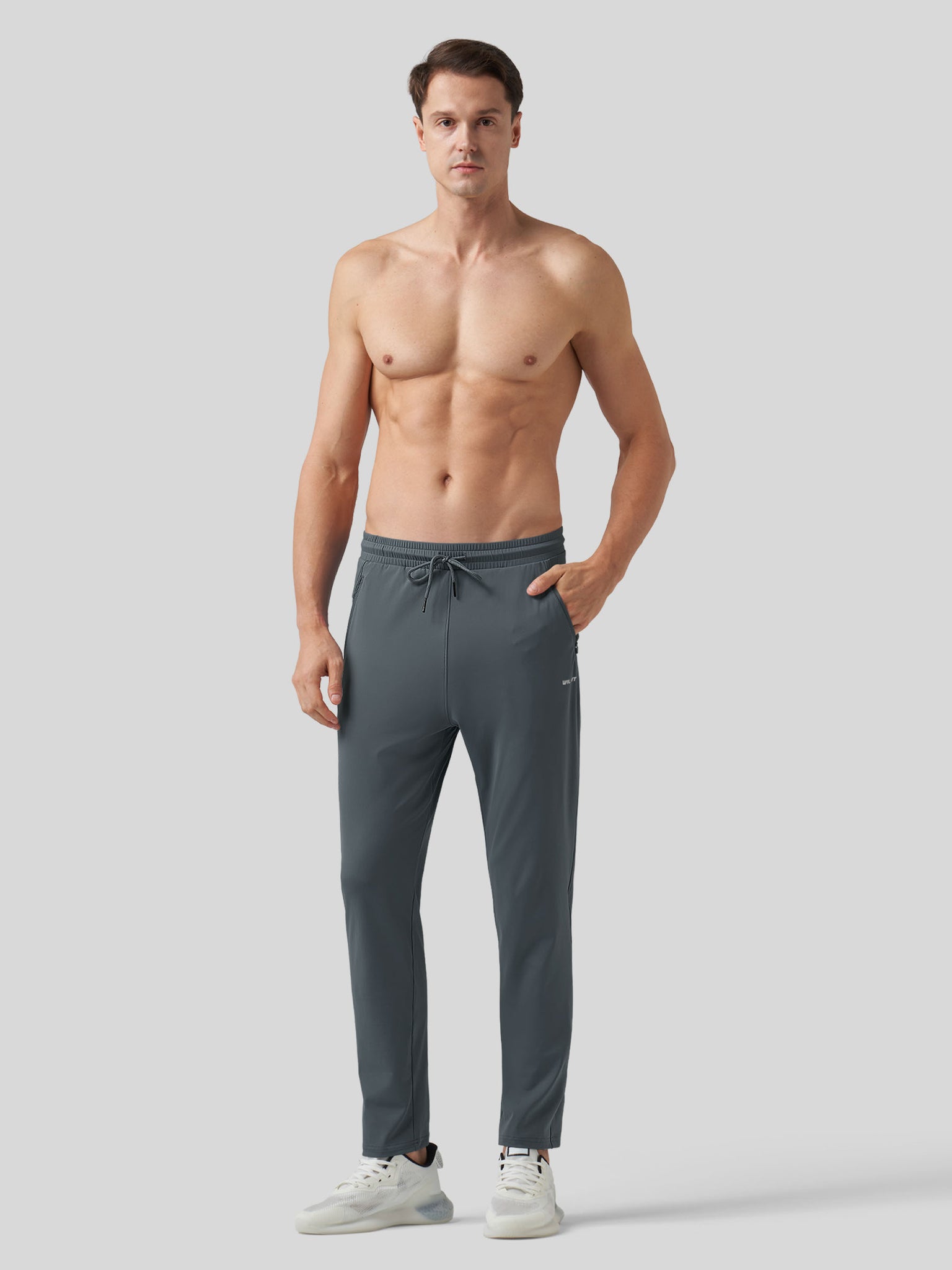 Willt Men's Cool-Dry Tapered Training Pants in deep gray4