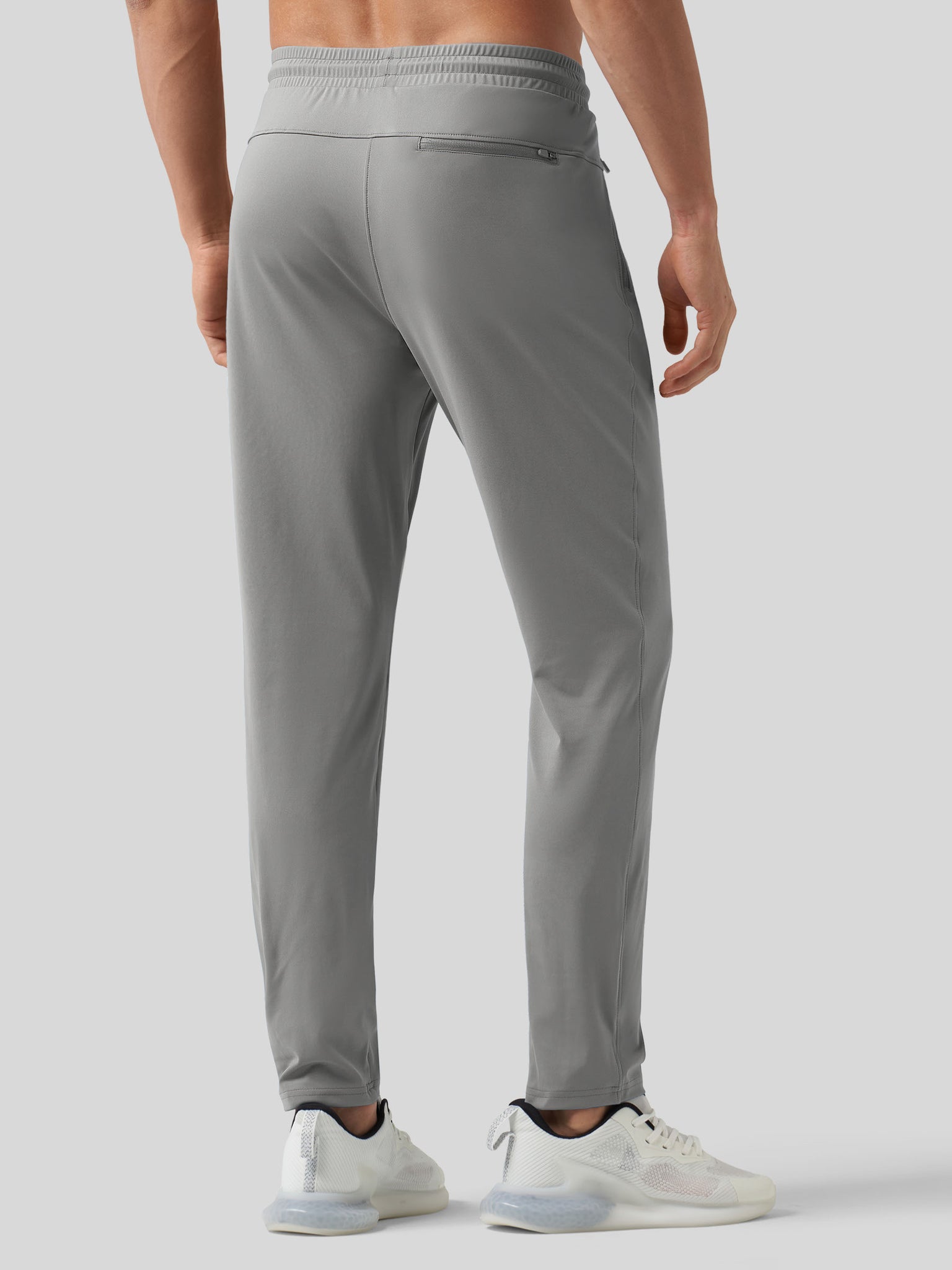 Willt Men's Cool-Dry Tapered Training Pants in light gray2