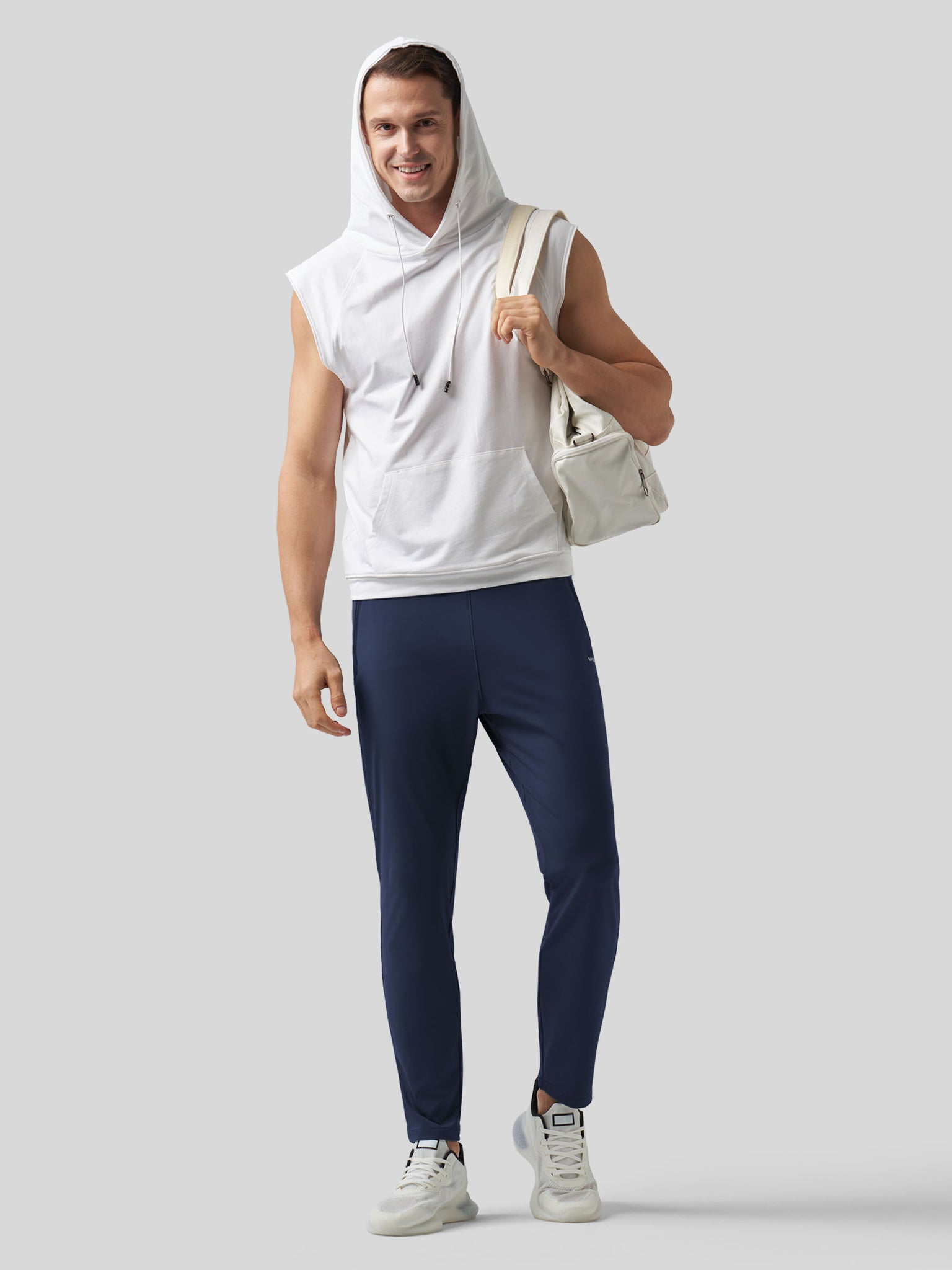 Willt Men's Cool-Dry Tapered Training Pants in navy4