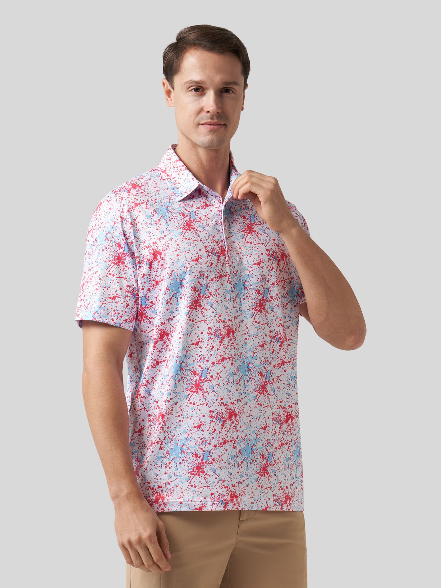 Men's Golf Print Polo Shirts